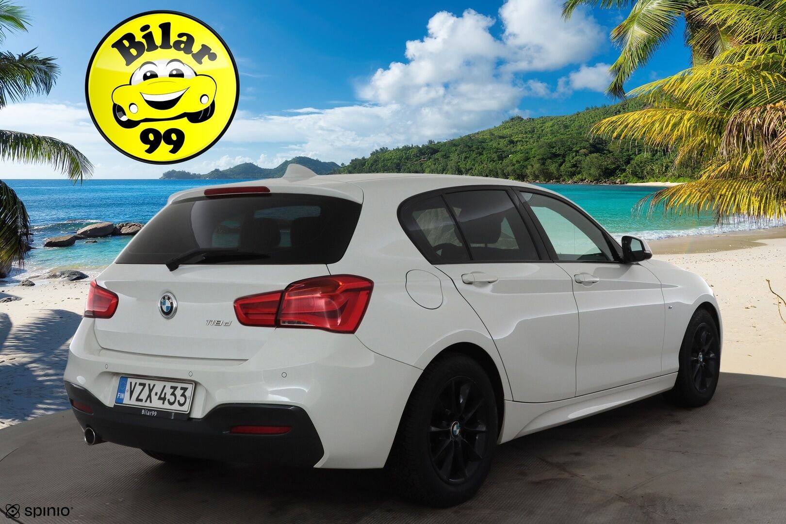 BMW 118 2018 F20 Hatchback 118d A Business M Sport * Hifi / P.tutka / Vakkari / Lohko+Sisä / LED / Navi / Sporttipenkit / Ratinlämmitin * - Kahdet renkaat aluvanteilla