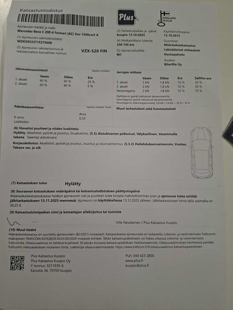 Mercedes-Benz C 2015 C 200 d Farmari - YritysOutlet - Myydään vain yrityksille