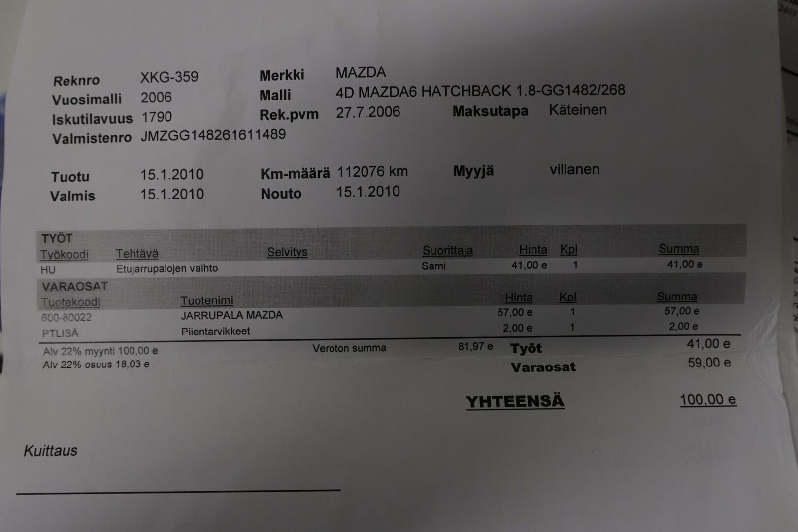 Mazda 6 2006 ** YritysOutlet - Myydään vain yrityksille ** - Suomi-auto / Pitkä leima