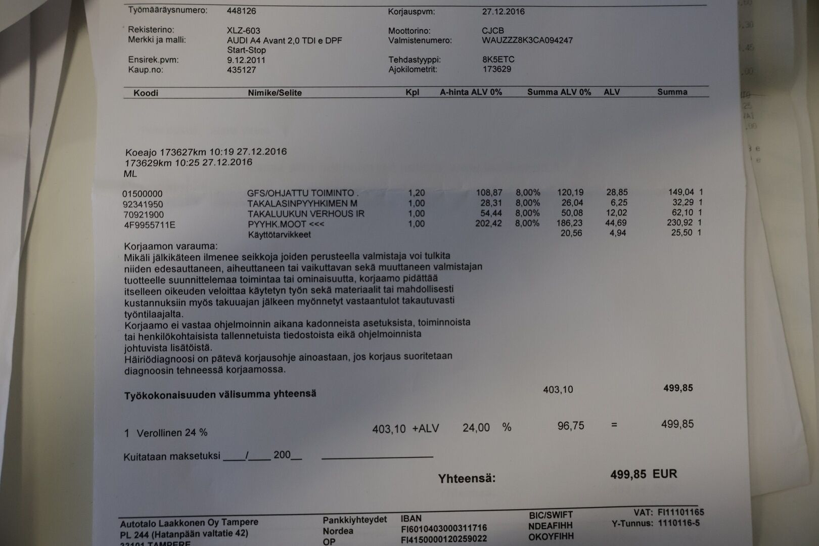 Audi A4 2011 Avant 2,0 TDI e DPF Start-Stop Business Plus*YritysOutlet - Myydään vain yrityksille* - *YritysOutlet - Myydään vain yrityksille*