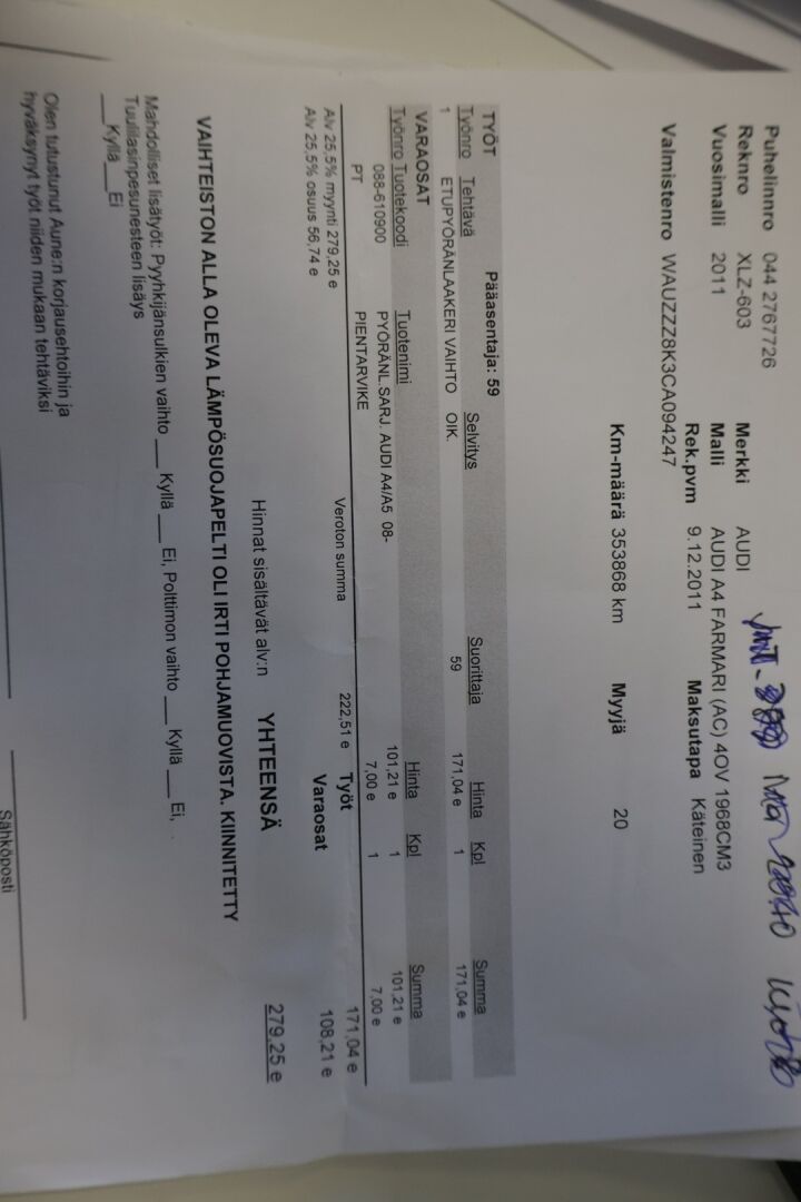 Audi A4 2011 Avant 2,0 TDI e DPF Start-Stop Business Plus*YritysOutlet - Myydään vain yrityksille* - *YritysOutlet - Myydään vain yrityksille*