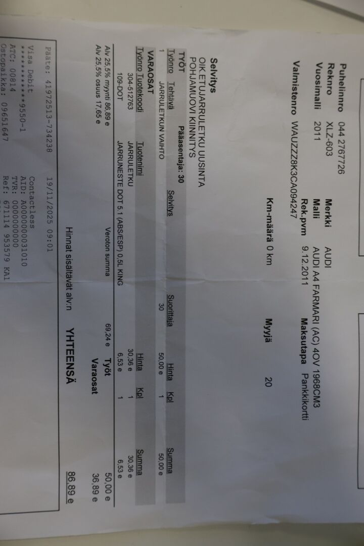 Audi A4 2011 Avant 2,0 TDI e DPF Start-Stop Business Plus*YritysOutlet - Myydään vain yrityksille* - *YritysOutlet - Myydään vain yrityksille*