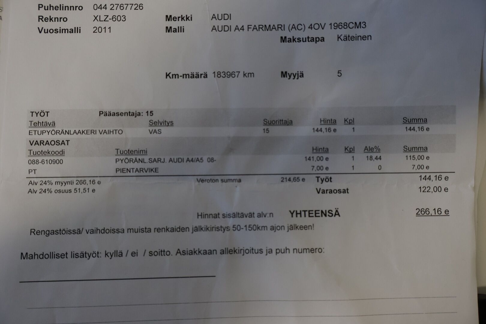 Audi A4 2011 Avant 2,0 TDI e DPF Start-Stop Business Plus*YritysOutlet - Myydään vain yrityksille* - *YritysOutlet - Myydään vain yrityksille*