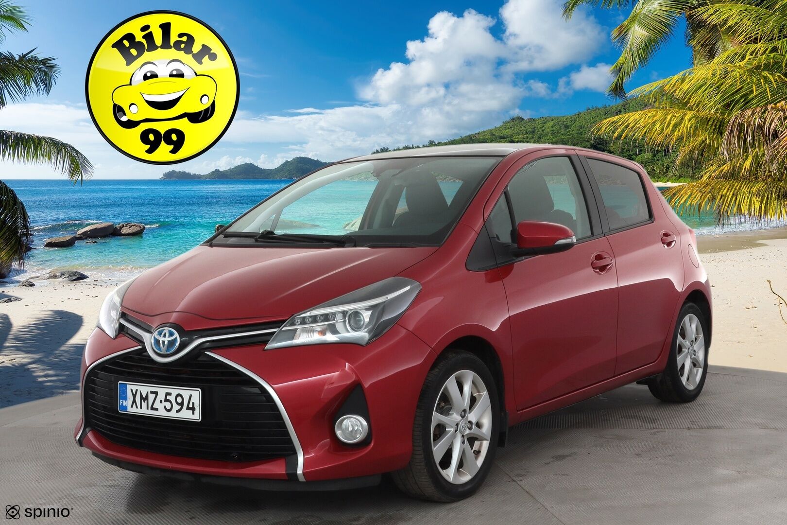 Toyota Yaris 2016 1,5 Hybrid Premium Business * Vakkari / Lasikatto / Kaistavahti / Puolinahat / P.kamera / Lohko+Sisä / Navi / Keyless * - Suomi-auto / Huippuvarusteet - HULLUT AVAJAISHULINAT KORKOTARJOUS 3,29 %
