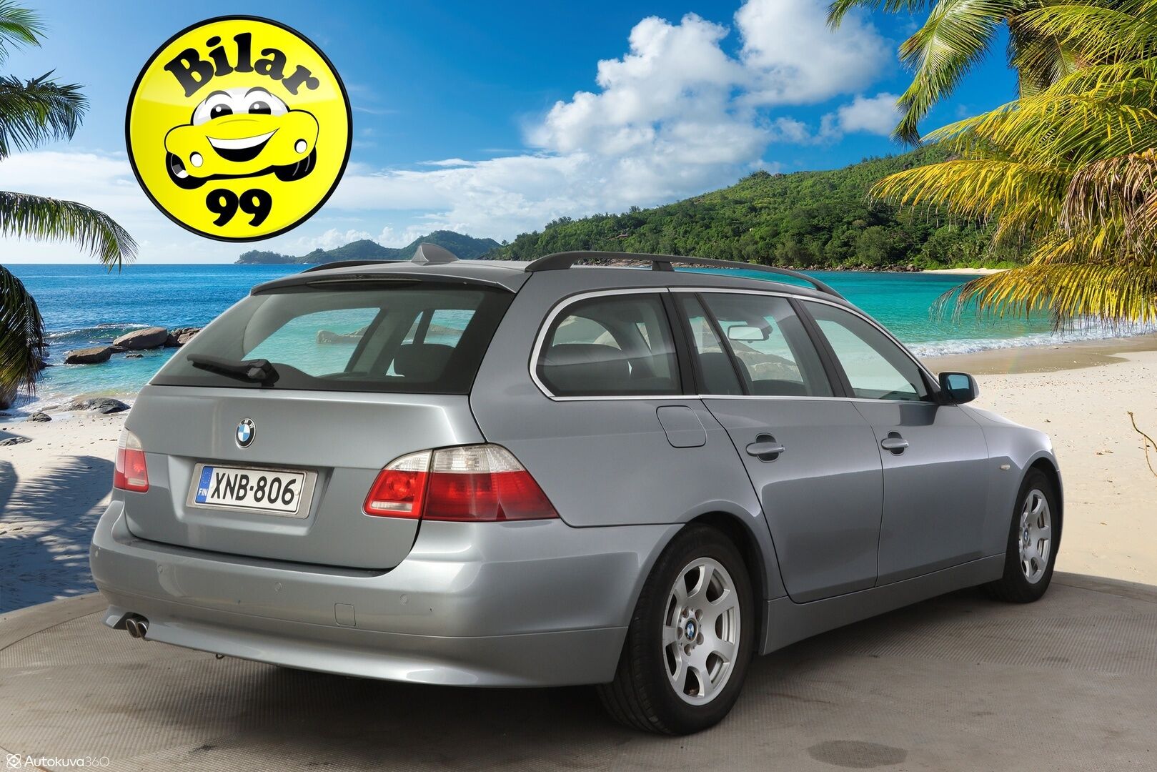 BMW 525 2006 525d Farmari (AC) 4ov 2490cm3 * Mustat Nahat / Sähkösäätöiset etuistuimet / Vakkari / Ilmastointi / Bluetooth * - * M57 ikiliikkuja koneella / Hyvin huollettu / Siistikuntoinen / 2x hyvät renkaat ja Bmw aluvanteilla *