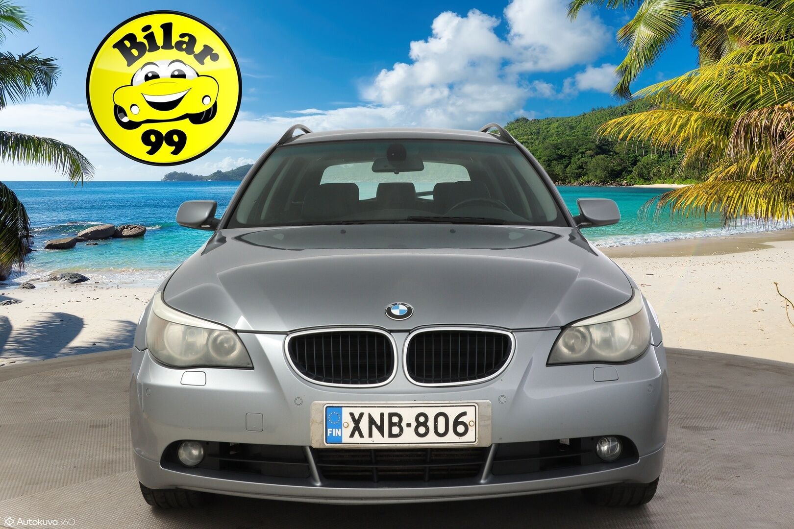 BMW 525 2006 525d Farmari (AC) 4ov 2490cm3 * Mustat Nahat / Sähkösäätöiset etuistuimet / Vakkari / Ilmastointi / Bluetooth * - * M57 ikiliikkuja koneella / Hyvin huollettu / Siistikuntoinen / 2x hyvät renkaat ja Bmw aluvanteilla *