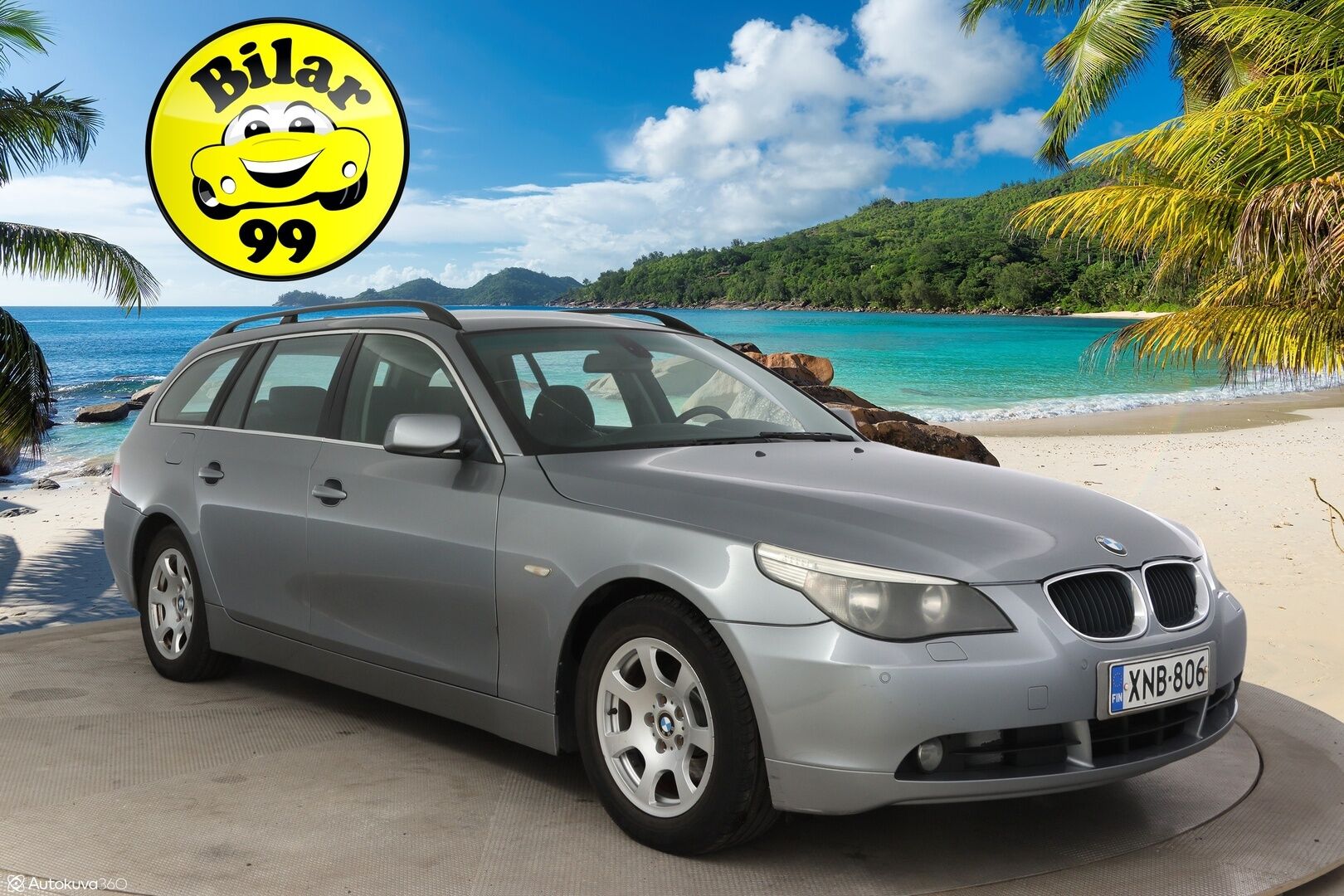 BMW 525 2006 525d Farmari (AC) 4ov 2490cm3 * Mustat Nahat / Sähkösäätöiset etuistuimet / Vakkari / Ilmastointi / Bluetooth * - * M57 ikiliikkuja koneella / Hyvin huollettu / Siistikuntoinen / 2x hyvät renkaat ja Bmw aluvanteilla *