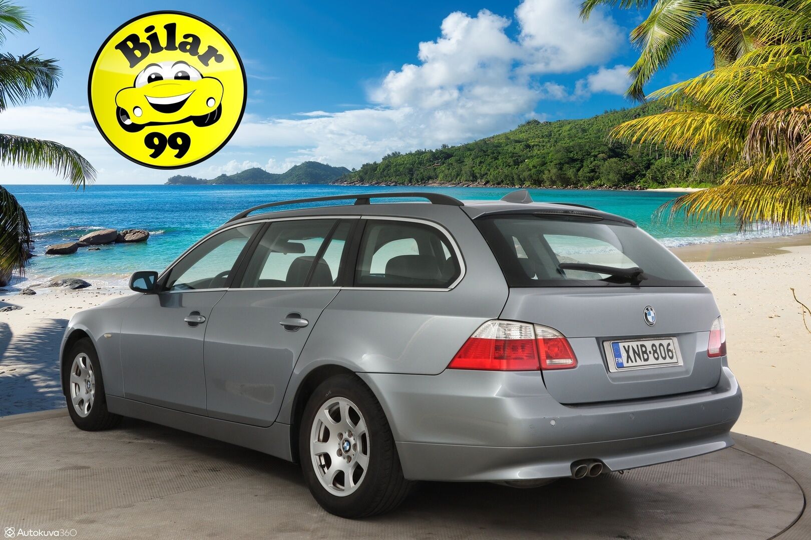 BMW 525 2006 525d Farmari (AC) 4ov 2490cm3 * Mustat Nahat / Sähkösäätöiset etuistuimet / Vakkari / Ilmastointi / Bluetooth * - * M57 ikiliikkuja koneella / Hyvin huollettu / Siistikuntoinen / 2x hyvät renkaat ja Bmw aluvanteilla *