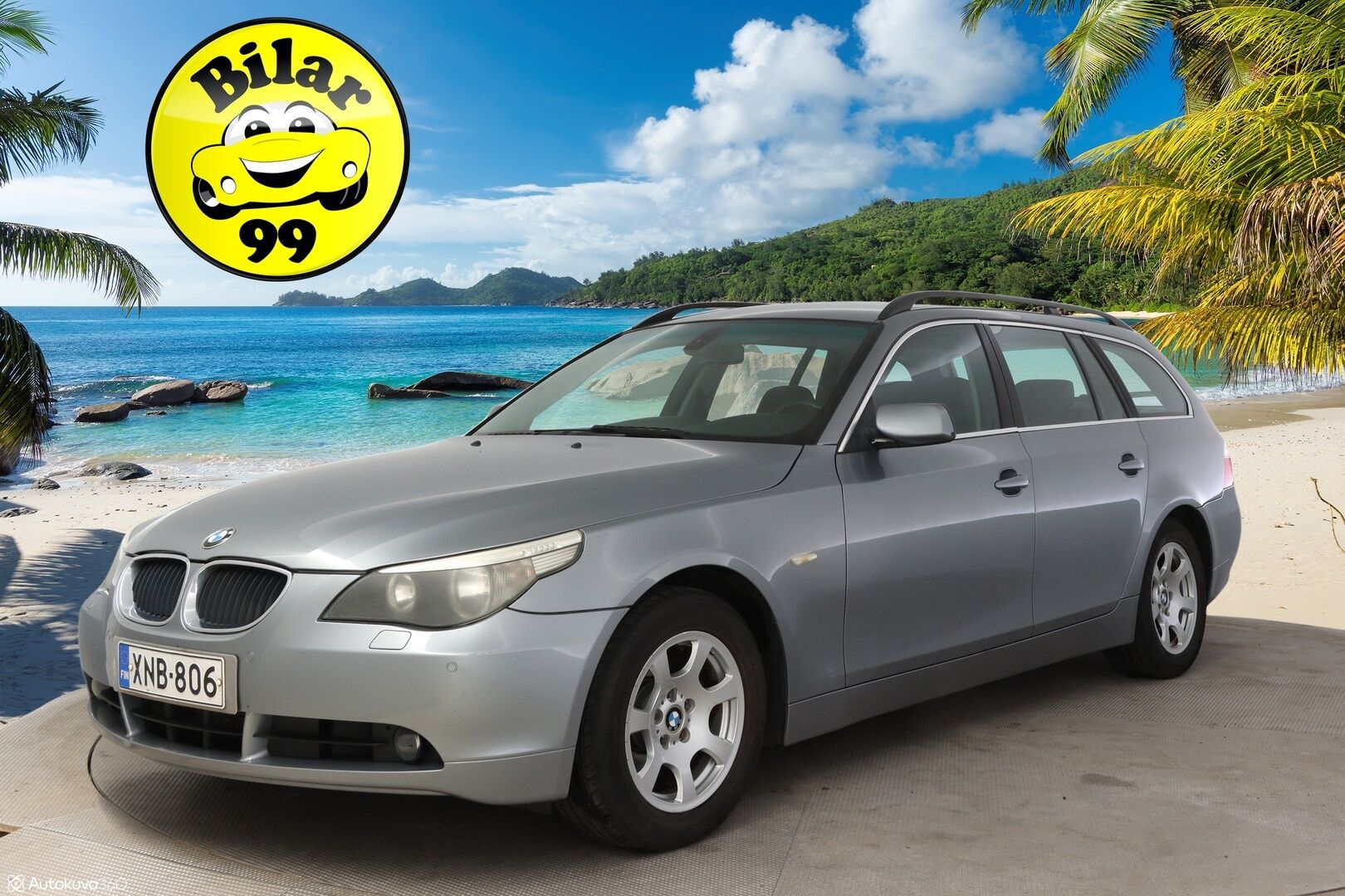 BMW 525 2006 525d Farmari (AC) 4ov 2490cm3 * Mustat Nahat / Sähkösäätöiset etuistuimet / Vakkari / Ilmastointi / Bluetooth * - * M57 ikiliikkuja koneella / Hyvin huollettu / Siistikuntoinen / 2x hyvät renkaat ja Bmw aluvanteilla *