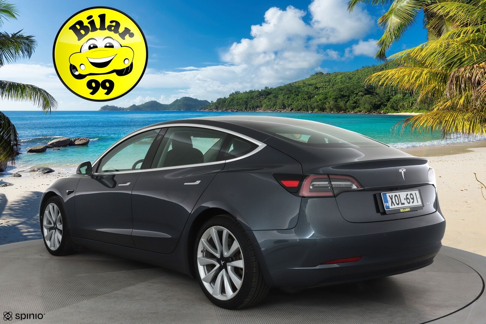 Tesla Model 3 2019 Long-Range Dual Motor AWD **Lasikatto / ACC / LED-valot / P.kamera / Muistipenkki / Navi / Kaistavahti** - 1x Omisteinen Suomi-auto / 19" Sport vanteet / Kahdet Renkaat / Akku kuntotarkastettu!