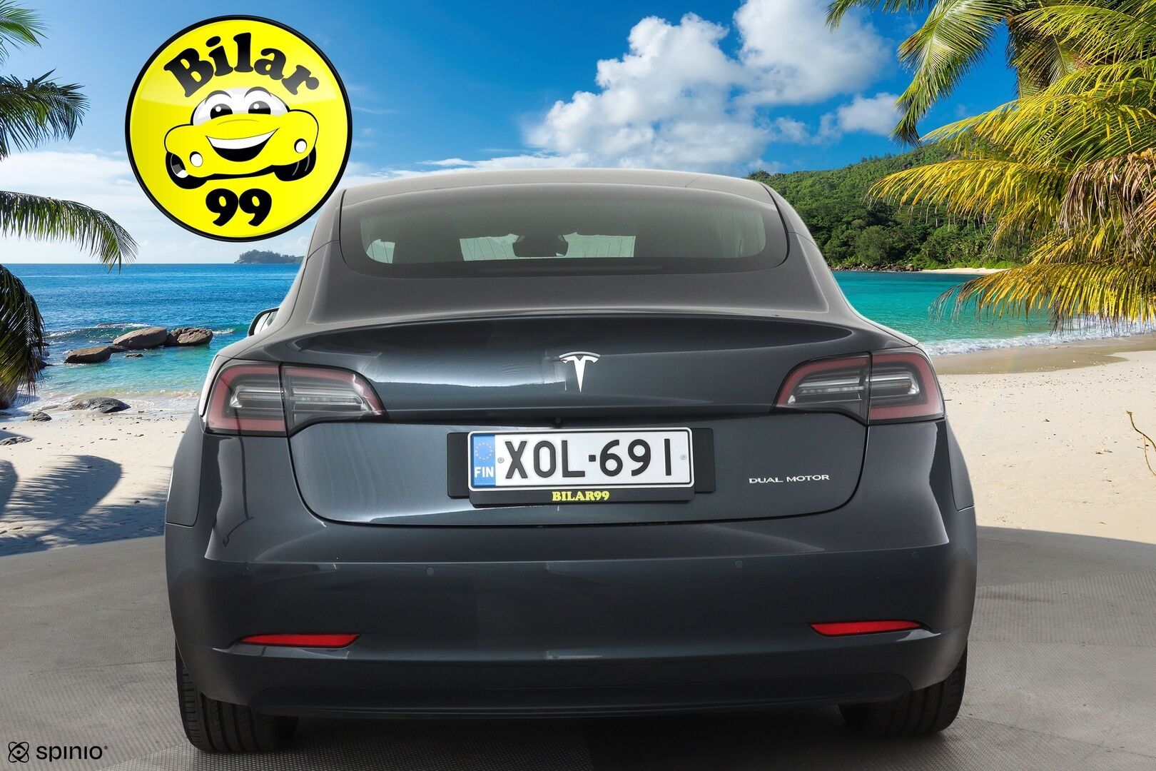 Tesla Model 3 2019 Long-Range Dual Motor AWD **Lasikatto / ACC / LED-valot / P.kamera / Muistipenkki / Navi / Kaistavahti** - 1x Omisteinen Suomi-auto / 19" Sport vanteet / Kahdet Renkaat / Akku kuntotarkastettu!