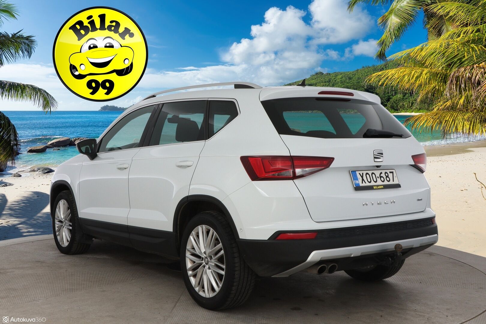 Seat Ateca 2018 1,4 TSI 150 ACT 4DRIVE Xcellence DSG - Suomiauto / Webasto / Peruutuskamera / Vetokoukku / Seat Sound System / LED / Puolinahkasisusta / Front Assist / Jakopää tehty!