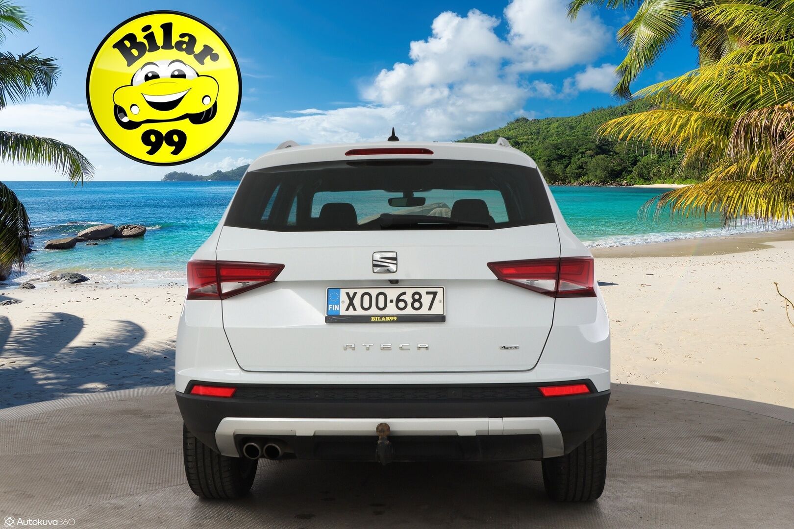 Seat Ateca 2018 1,4 TSI 150 ACT 4DRIVE Xcellence DSG - Suomiauto / Webasto / Peruutuskamera / Vetokoukku / Seat Sound System / LED / Puolinahkasisusta / Front Assist / Jakopää tehty!