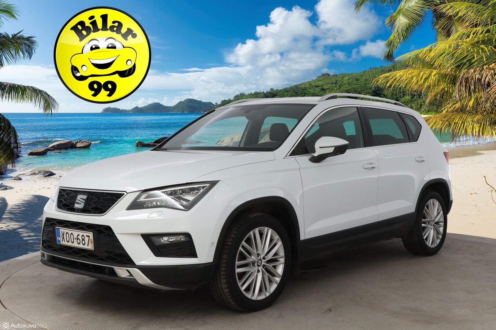 Seat Ateca 2018 1,4 TSI 150 ACT 4DRIVE Xcellence DSG - Suomiauto / Webasto / Peruutuskamera / Vetokoukku / Seat Sound System / LED / Puolinahkasisusta / Front Assist / Jakopää tehty!