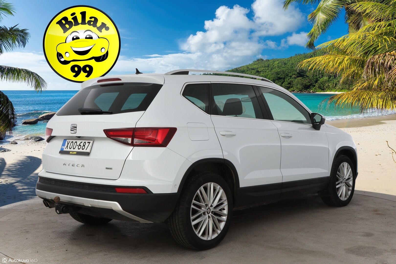 Seat Ateca 2018 1,4 TSI 150 ACT 4DRIVE Xcellence DSG - Suomiauto / Webasto / Peruutuskamera / Vetokoukku / Seat Sound System / LED / Puolinahkasisusta / Front Assist / Jakopää tehty!