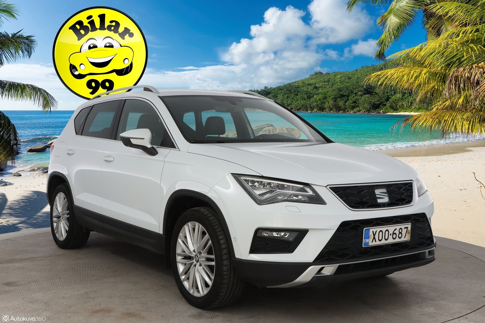 Seat Ateca 2018 1,4 TSI 150 ACT 4DRIVE Xcellence DSG - Suomiauto / Webasto / Peruutuskamera / Vetokoukku / Seat Sound System / LED / Puolinahkasisusta / Front Assist / Jakopää tehty!