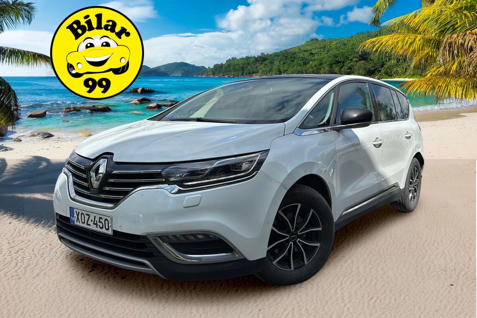Renault Espace 2018 dCi 160 Twin Turbo EDC-aut Business* Adapt. Vak / Hieronta / Puolinahat sähkösäädöllä / Panorama / HUD / BLISS / Adapt. Led* - Todella kattavasti varusteltu 7- paikkainen perheauto / Juuri huollettu!