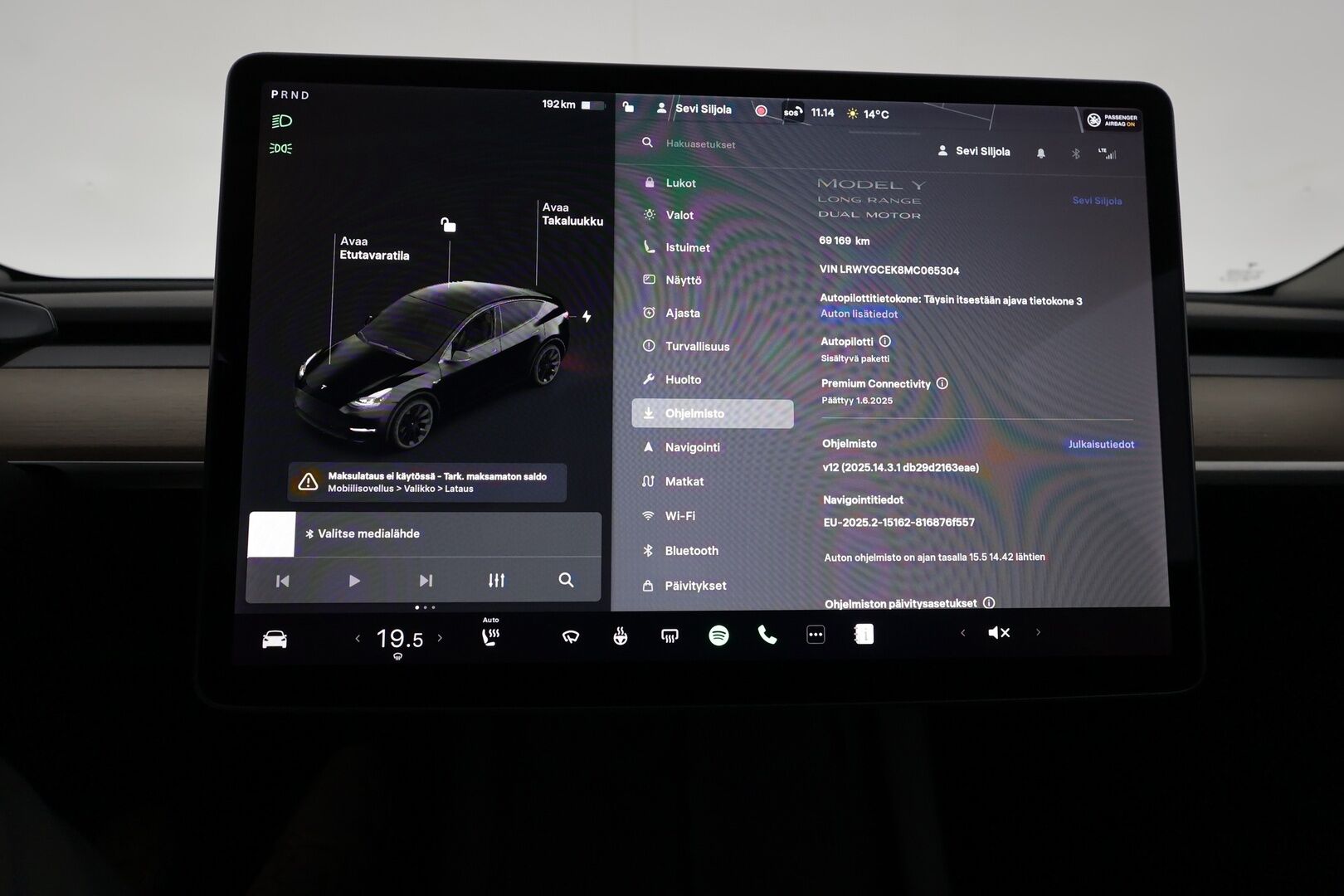 Tesla Model Y 2021 Long Range **Lämpöpumppu / Lasikatto / Matrix-LED / Adapt.Vakkari / P.Kamera / Muistipenkki / Navi / Kaistavahti** - 3,99 % KORKOTARJOUS TÄHÄN AUTOON - Akku kuntotarkastettu / Premium Audio / KeylessGo / 2x Renkaat