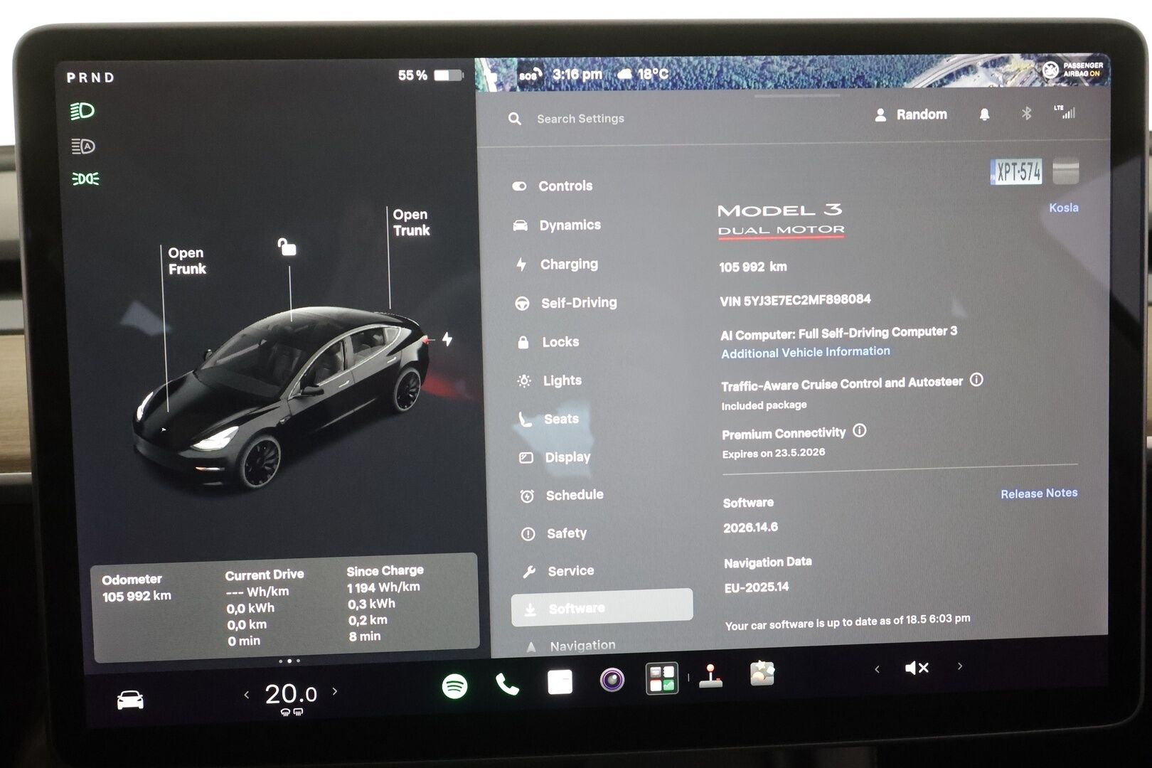 Tesla Model 3 2021 Performance - | ACC | ILP | Refresh | Premium-audio | Matrix | Panorama | Sähkönahat | Sähkökontti | 2x renkaat aluvantein | 