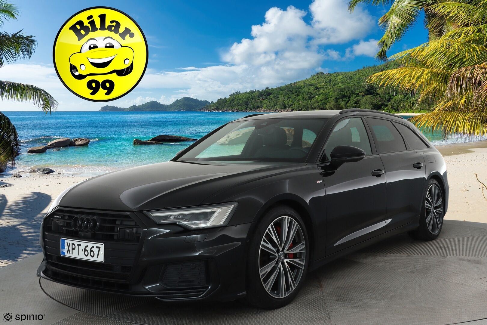Audi A6 2020 Avant 55 TFSI e S-Line **Adapt.vakkkari / HUD / 360° / Muistipenkit hieronnalla / Matrix LED / Navi** - 3,99 % KORKOTARJOUS TÄHÄN AUTOON - Kahdet renkaat aluvanteilla / Ilmastoidut etuistuimet / Penkinlämmittimet takana / Koukku / KeylessGo / Digimittaristo / Nahka sporttipenkit