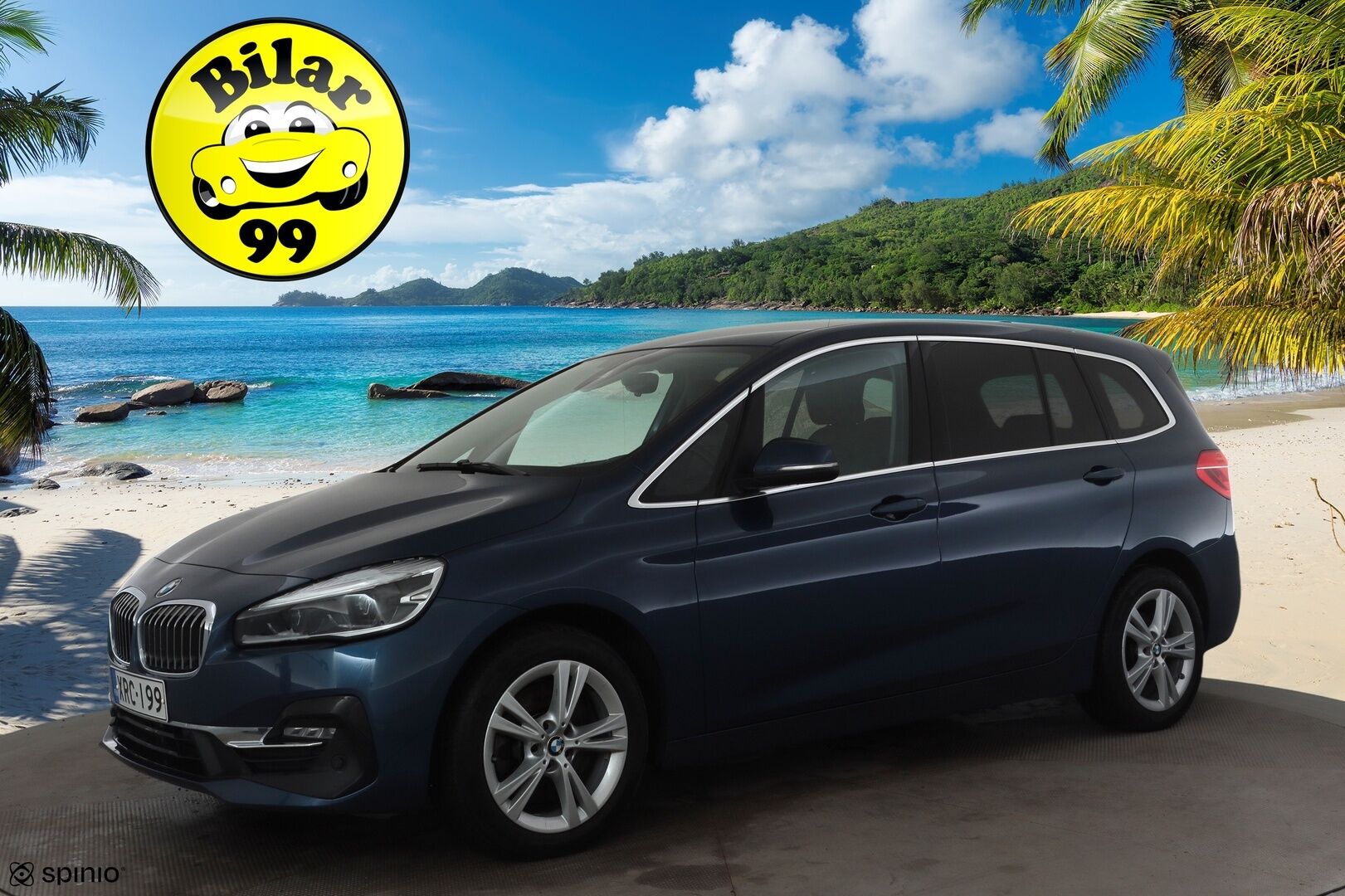 BMW 218 2022 F46 Gran Tourer 218d A Business Luxury 7-P * Vakkari / P.kamera / LED / Navi / Nahat / Koukku / Lohko+SIsä * - Comfort Access / Sähköluukku / 1.Om Suomi-auto / Kahdet renkaat aluvanteilla / Merkkihuollettu