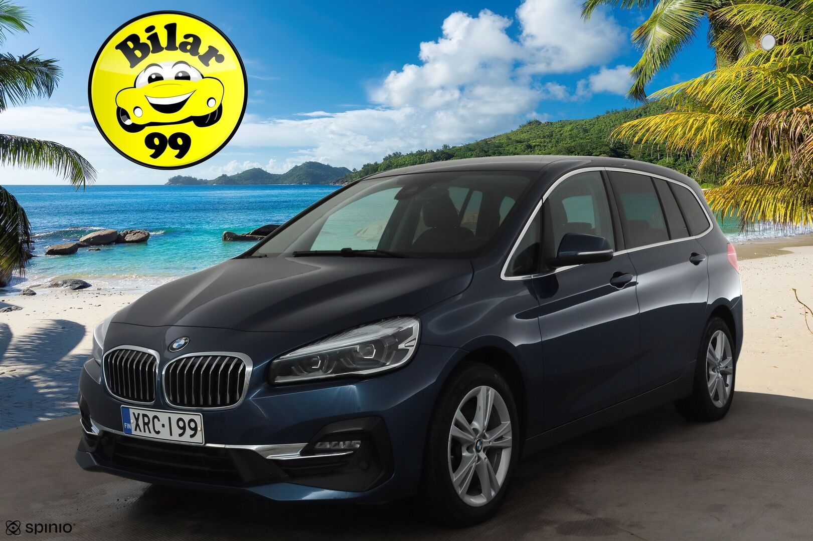 BMW 218 2022 F46 Gran Tourer 218d A Business Luxury 7-P * Koukku / P.kamera / LED / Navi / Nahat / Vakkari / Lohko+SIsä * - Comfort Access / Sähköluukku / 1.Om Suomi-auto / Kahdet renkaat aluvanteilla / Merkkihuollettu - HULLUT AVAJAISHULINAT KORKOTARJOUS 3,29 %