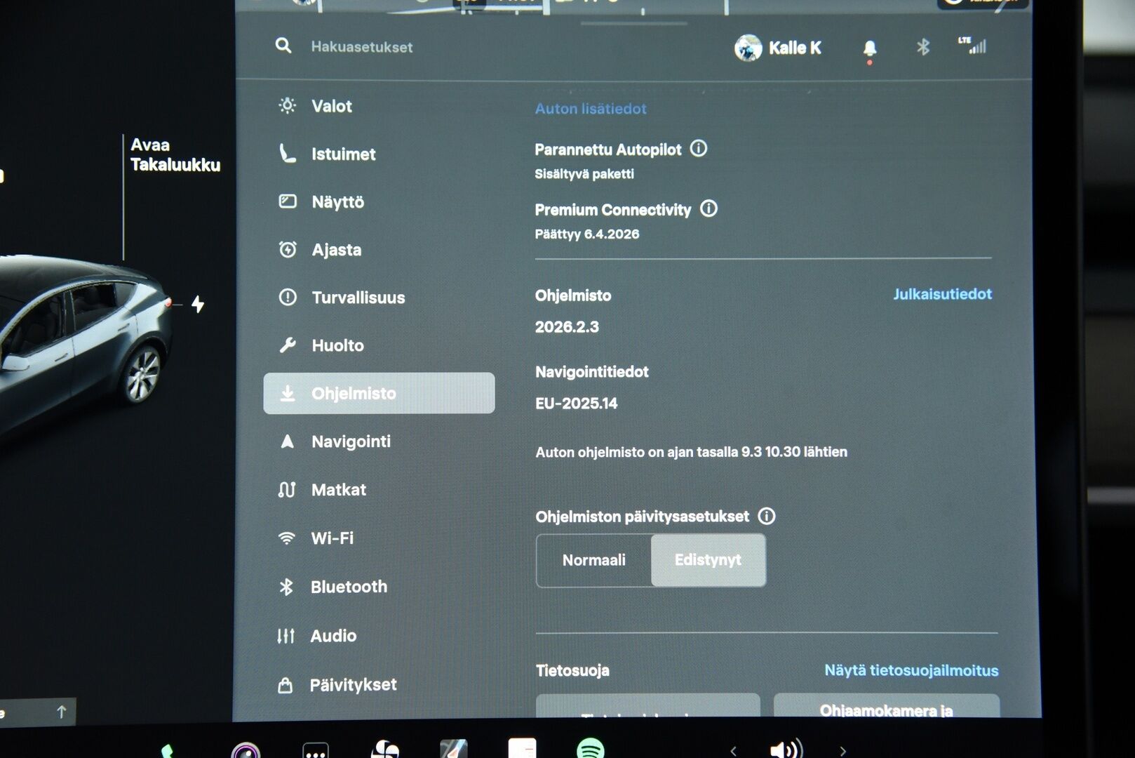 Tesla Model Y 2021 Long Range * EAP / Premium Audio / Adapt. vak / Matrix-LED / Lasikatto / Nahkasisusta * - Lämpöpumppu vaihdettu! / P-Kamera / Parannettu Autopilootti - HULLUT AVAJAISHULINAT KORKOTARJOUS 3,29 %
