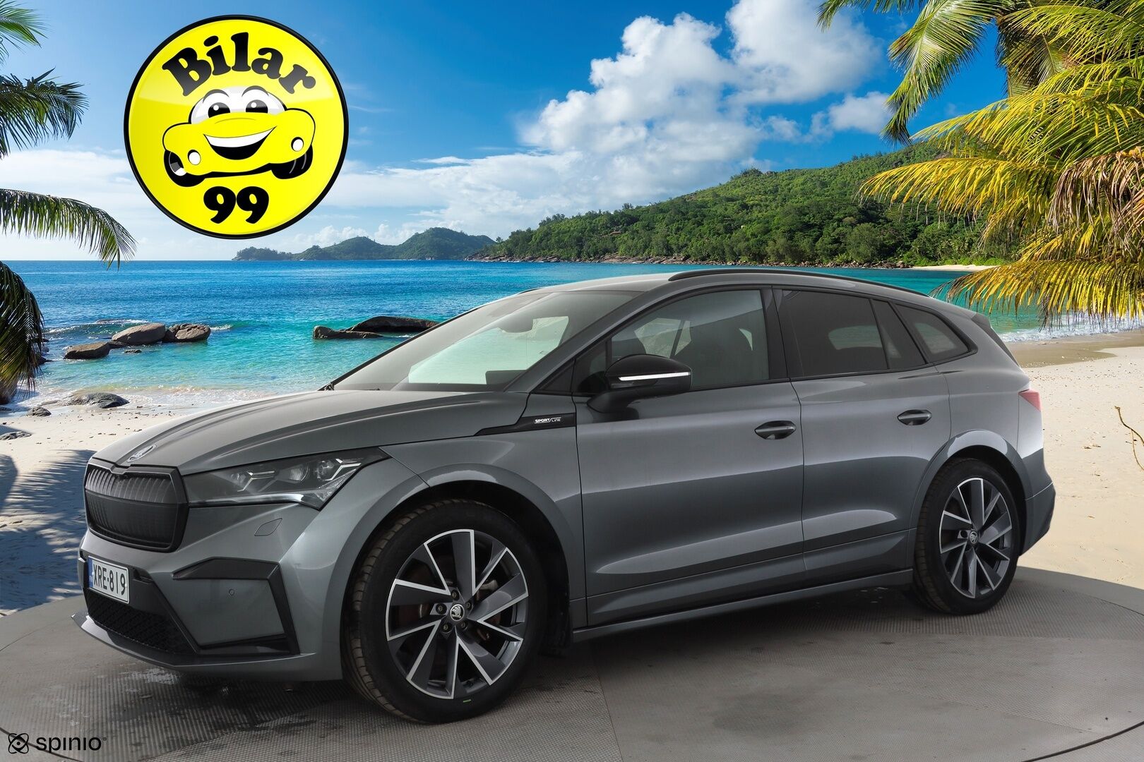 Skoda Enyaq 2022 80x 4x4 SportLine iV * ACC / ILP / Koukku / Skoda Crystal Light Matrix-LED / P.kamera / Keyless / Puolinahat / Apple&Android * - 1.Om Suomi-auto / Koti & Kauppalaturi / Kahdet Renkaat - HULLUT AVAJAISHULINAT KORKOTARJOUS 3,29 %