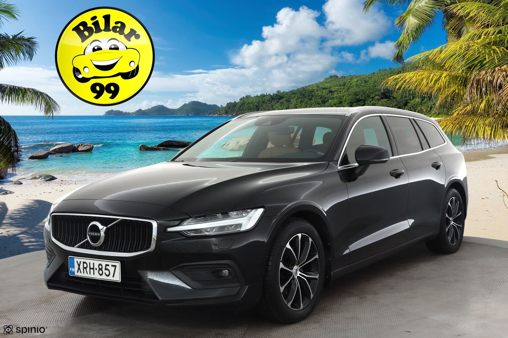 Volvo V60 2020 T4 Business aut * ACC / P.tutkat / Webasto / Ruskeat nahat / Keyless / LED / Sähköluukku * - Suomi-auto / Kahdet renkaat aluvanteilla / Merkkihuollettu