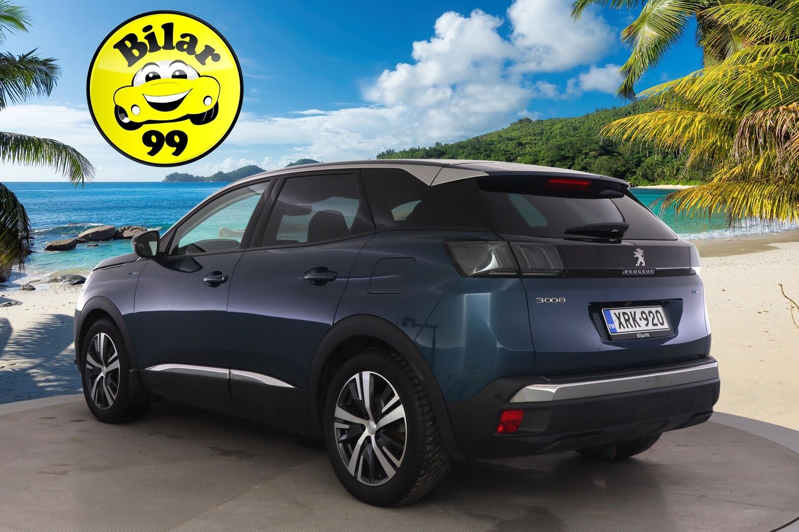 Peugeot 3008 2022 Allure Pack Anniversary Hybrid4 300 EAT8-aut. ** 2.Om Suomi-auto / Vetokoukku / ACC / Tikatut nahat / P.kamera / Navi ** - Kaupan päälle takuu vuodeksi tai 100 tuhatta kilometriä! Upouudet Hakkapeliitta 10 nastat ja irroitettava vetokoukku!