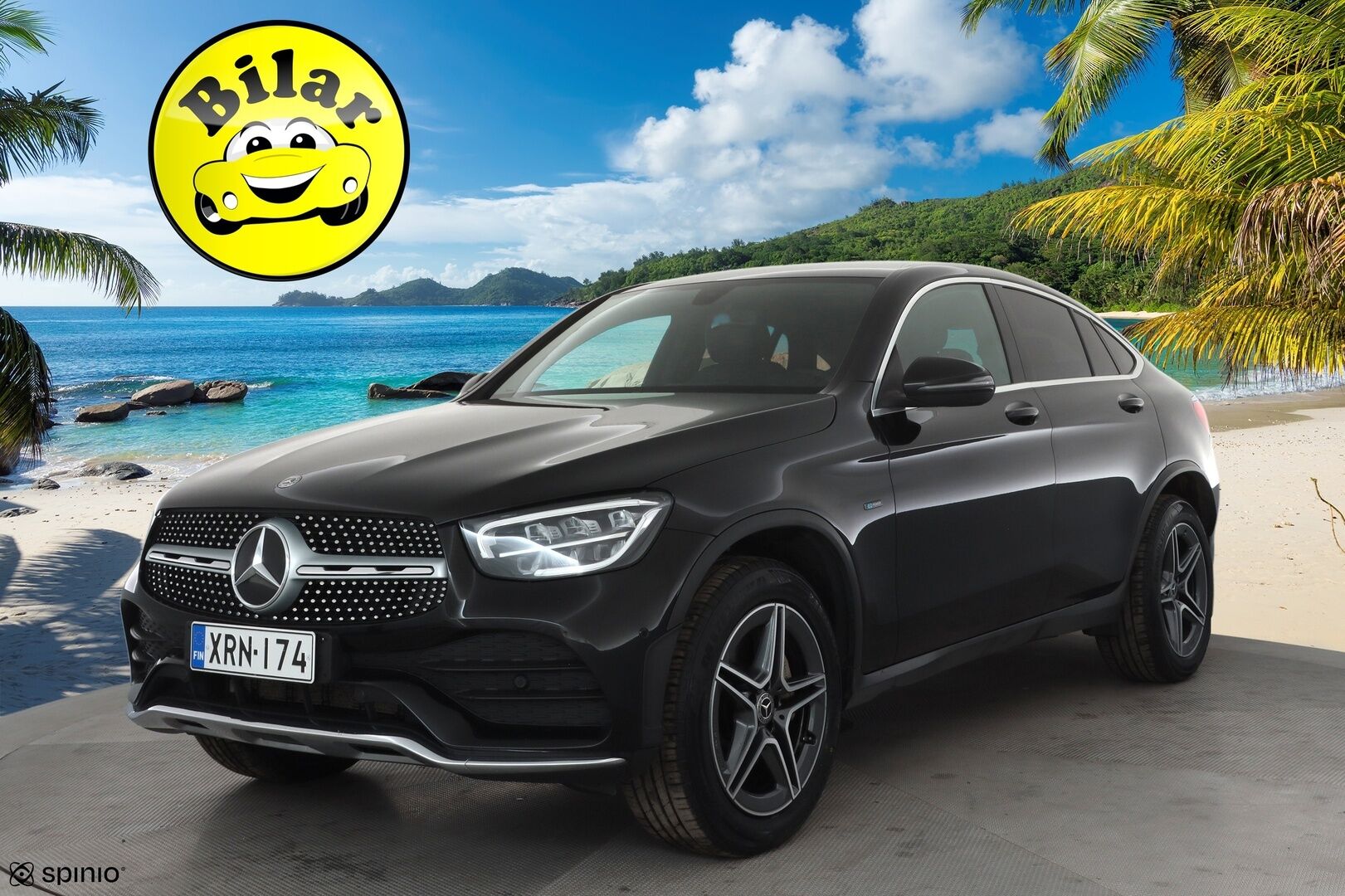 Mercedes-Benz GLC 2020 300 e 4MATIC A Business AMG Coupé EQ Power * AMG sisä ja ulko / P.kamera / Nahkasisusta / LED / Navi / Ambient * - Kahdet renkaat aluvantein / Koti ja asiointikaapelit