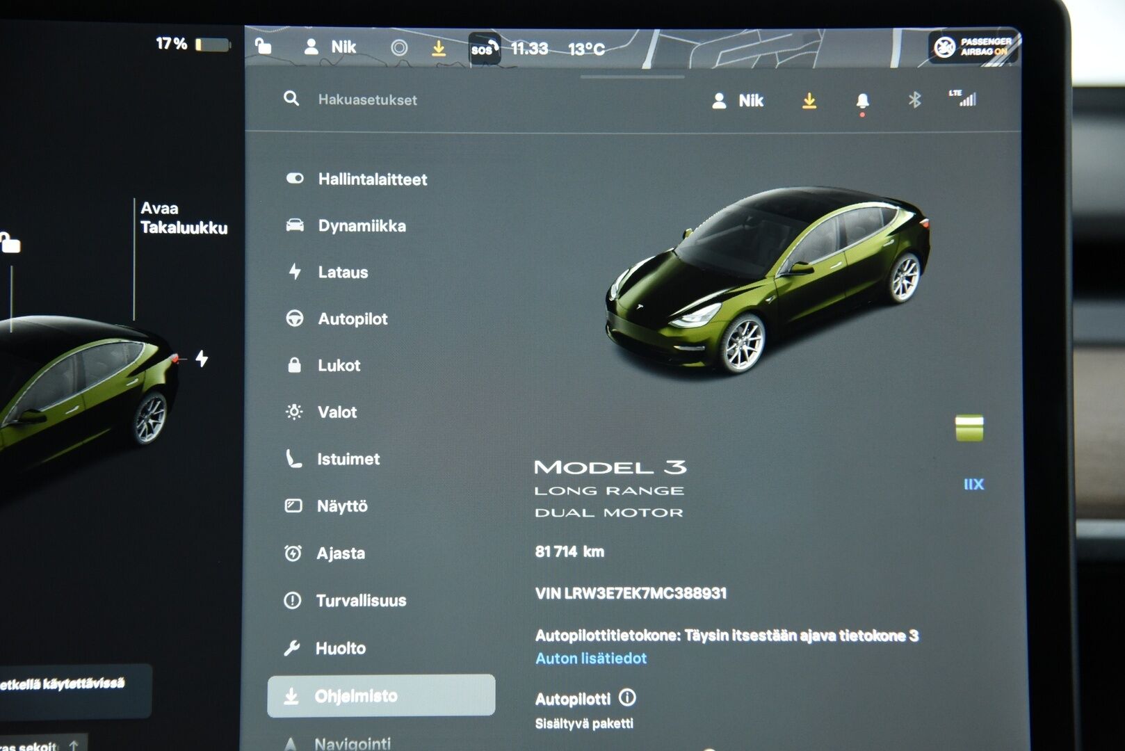 Tesla Model 3 2021 Long-Range Dual Motor AWD Refresh  / Lämpöpumppu / Matrix-LED / P-Kamera / Premium Audio / Autopilot / Musta Nahkasisusta - Lasikatto / Ratin lämmitys / Kahdet renkaat aluvanteilla