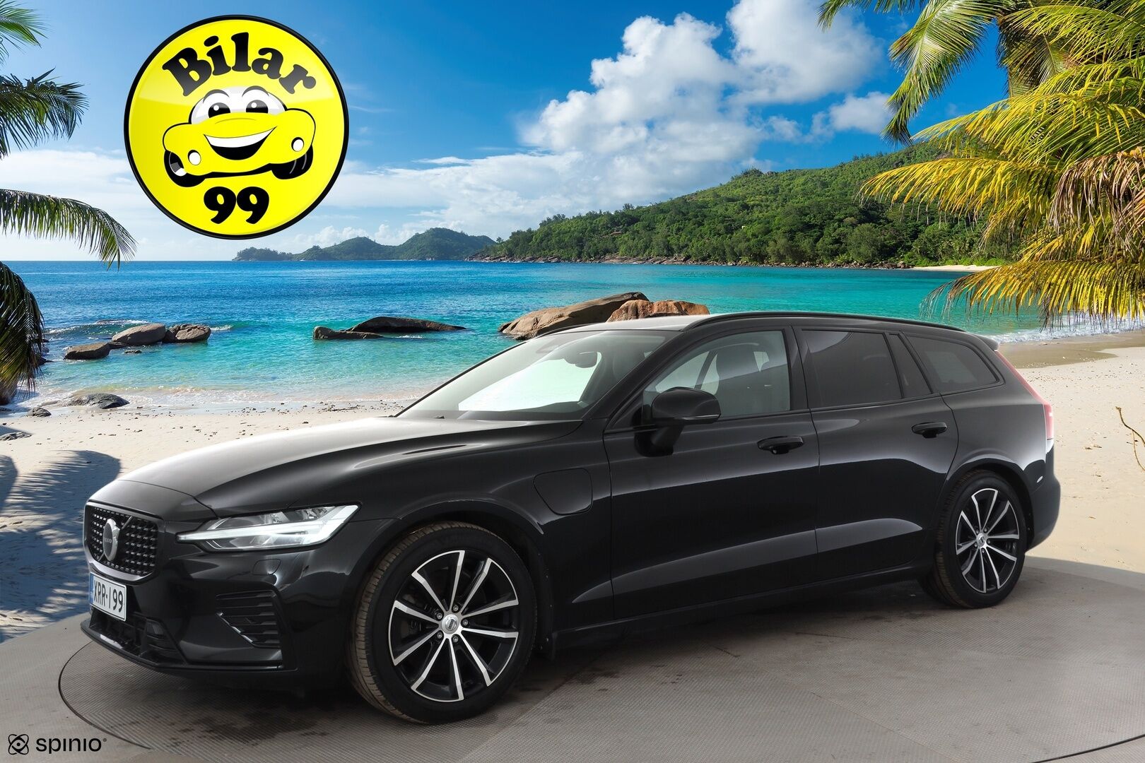 Volvo V60 2023 T6 AWD Long Range Plus Dark aut * ACC / Pilot Assist / Koukku / P.kamera / Muistipenkit / High performance äänentoisto * - 1.Om Suomi-auto / Akku kuntotarkastettu SoH 97,1% / Merkkihuollettu / Kahdet renkaat / Koti & Kauppalaturi 
