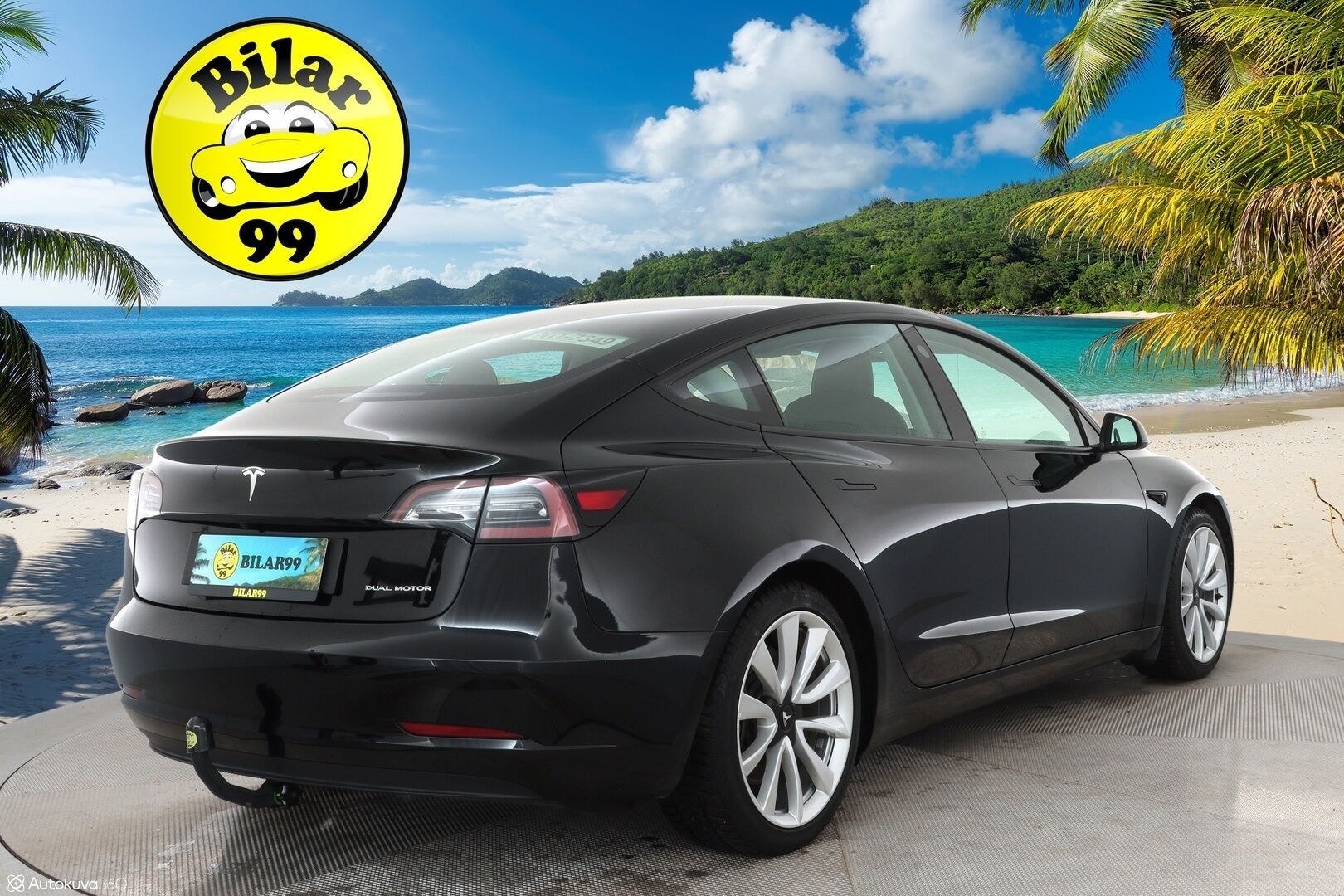 TESLA MODEL 3 2021 Long Range - Lämpöpumppu | Autopilot | Koukku | Premium Audio | P-kamera | 2x renkaat aluvantein | Musta nahkasisusta