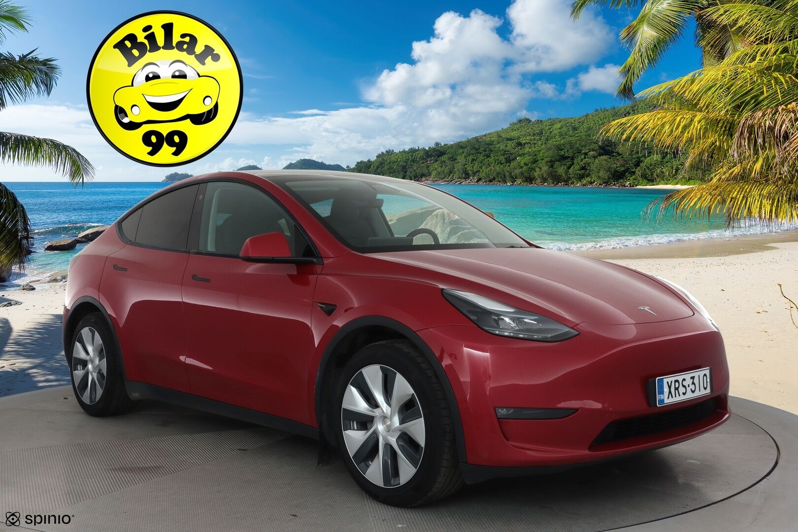 Tesla Model Y 2023 Long Range **Lämpöpumppu / Lasikatto / Matrix-LED / Adapt.Vakkari / P.Kamera / Muistipenkki / Navi / Keyless** - 3,99 % KORKOTARJOUS TÄHÄN AUTOON - 1-om Suomi-auto / 2x Latauskaapelit / Kahdet Renkaat