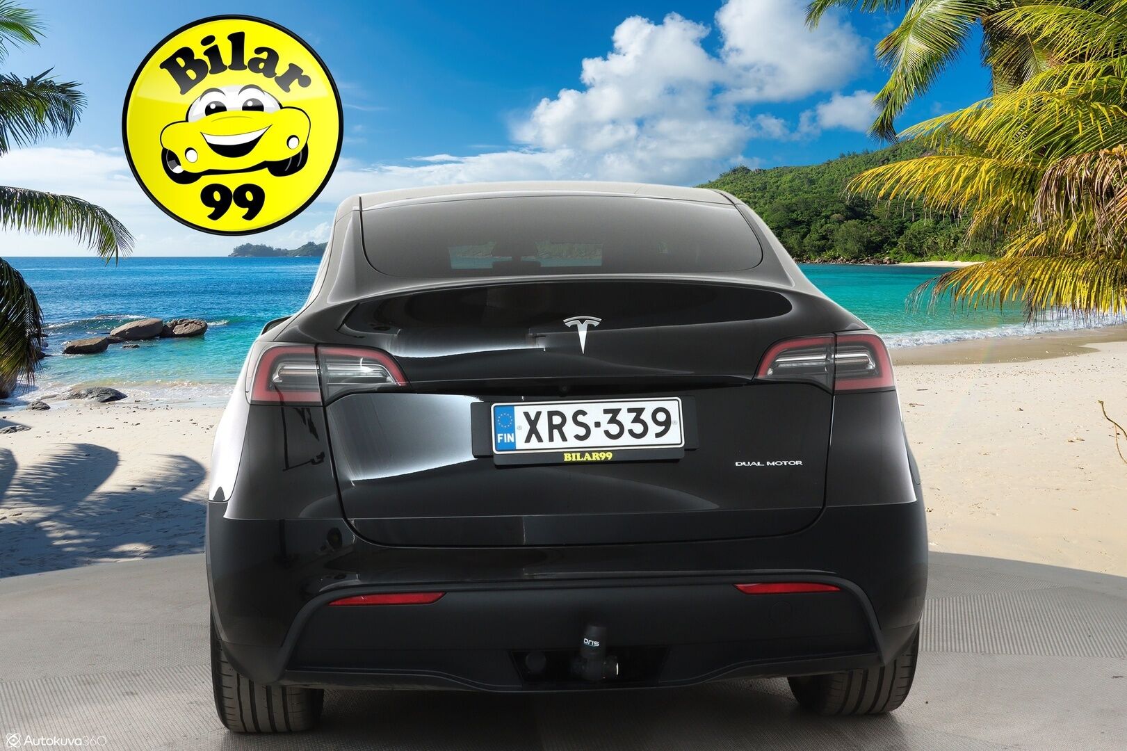 Tesla Model Y 2023 Long Range **1.Om Suomi-auto / Lasikatto / Adapt.vakkari / Koukku / Lämpöpumppu / Matrix-LED / Navi / Kaistavahti** - 3,99 % KORKOTARJOUS TÄHÄN AUTOON - Akku kuntotarkastettu / Premium Audio / KeylessGO / 2x Renkaat