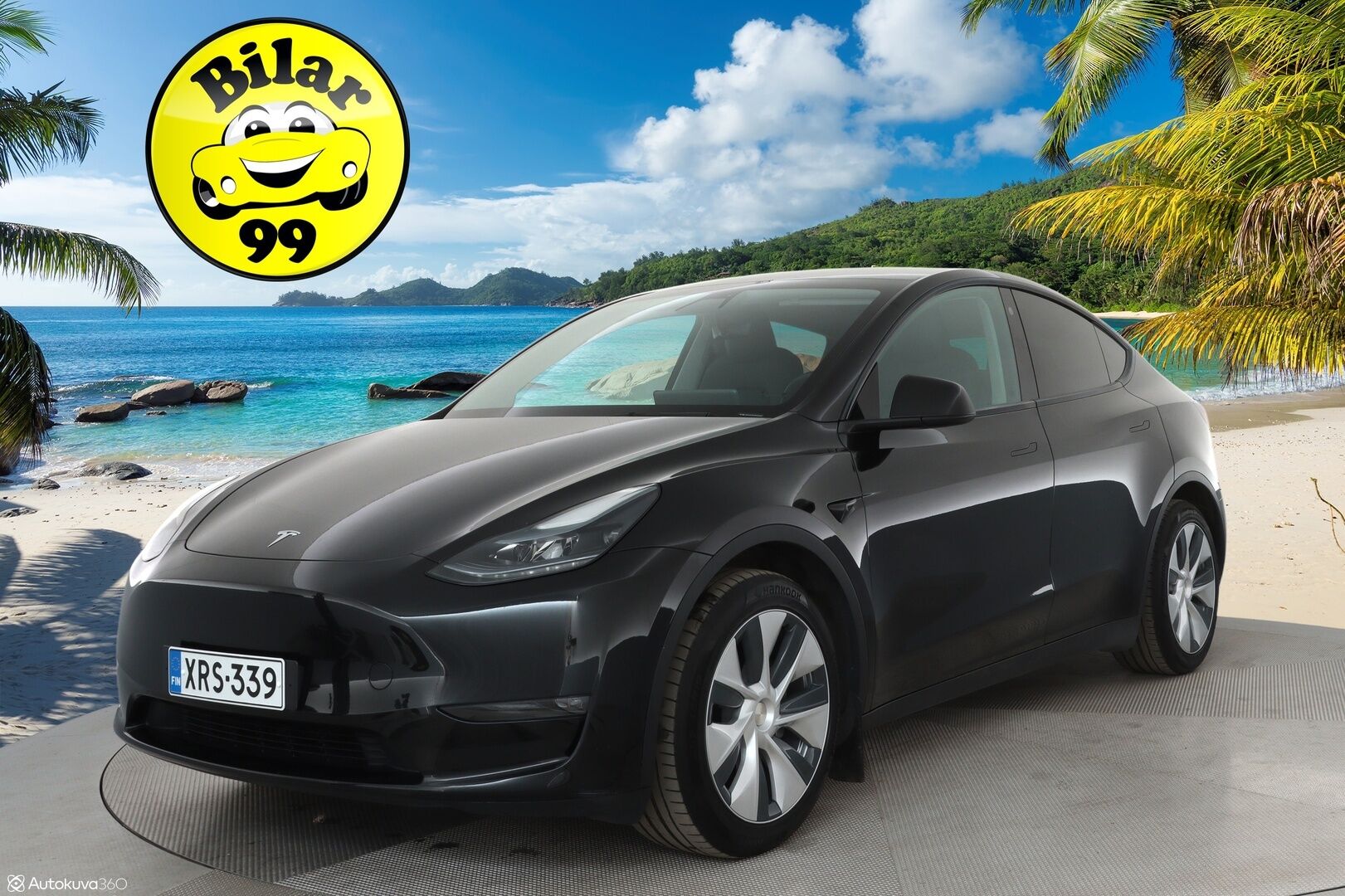 Tesla Model Y 2023 Long Range **1.Om Suomi-auto / Lasikatto / Adapt.vakkari / Koukku / Lämpöpumppu / Matrix-LED / Navi / Kaistavahti** - 3,99 % KORKOTARJOUS TÄHÄN AUTOON - Akku kuntotarkastettu / Premium Audio / KeylessGO / 2x Renkaat