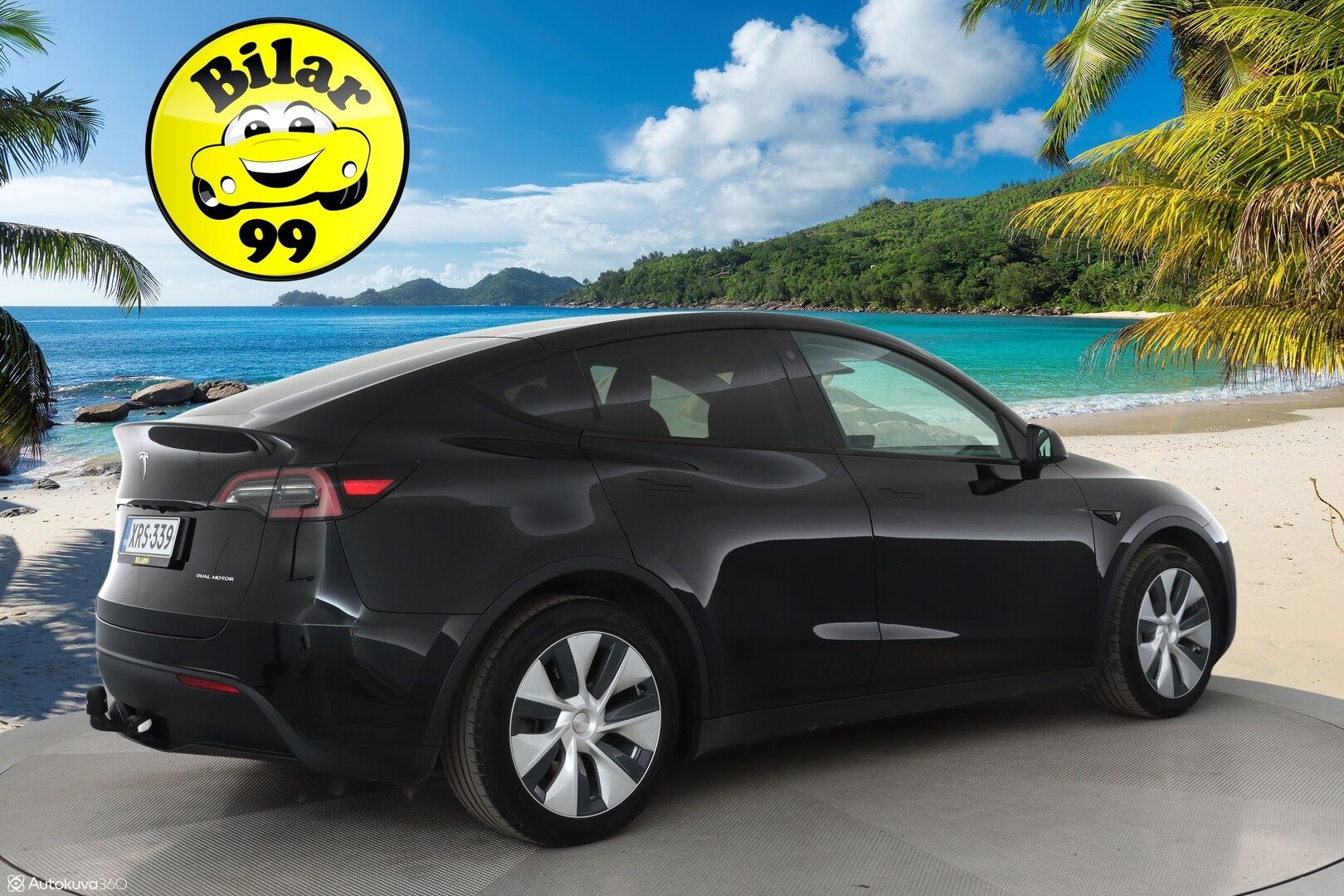 Tesla Model Y 2023 Long Range **1.Om Suomi-auto / Lasikatto / Adapt.vakkari / Koukku / Lämpöpumppu / Matrix-LED / Navi / Kaistavahti** - 3,99 % KORKOTARJOUS TÄHÄN AUTOON - Akku kuntotarkastettu / Premium Audio / KeylessGO / 2x Renkaat