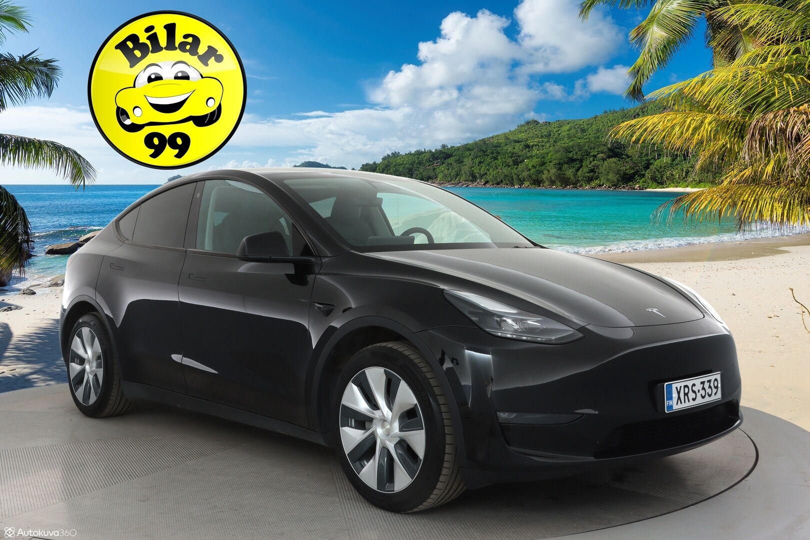 Tesla Model Y 2023 Long Range **1.Om Suomi-auto / Lasikatto / Adapt.vakkari / Koukku / Lämpöpumppu / Matrix-LED / Navi / Kaistavahti** - 3,99 % KORKOTARJOUS TÄHÄN AUTOON - Akku kuntotarkastettu / Premium Audio / KeylessGO / 2x Renkaat