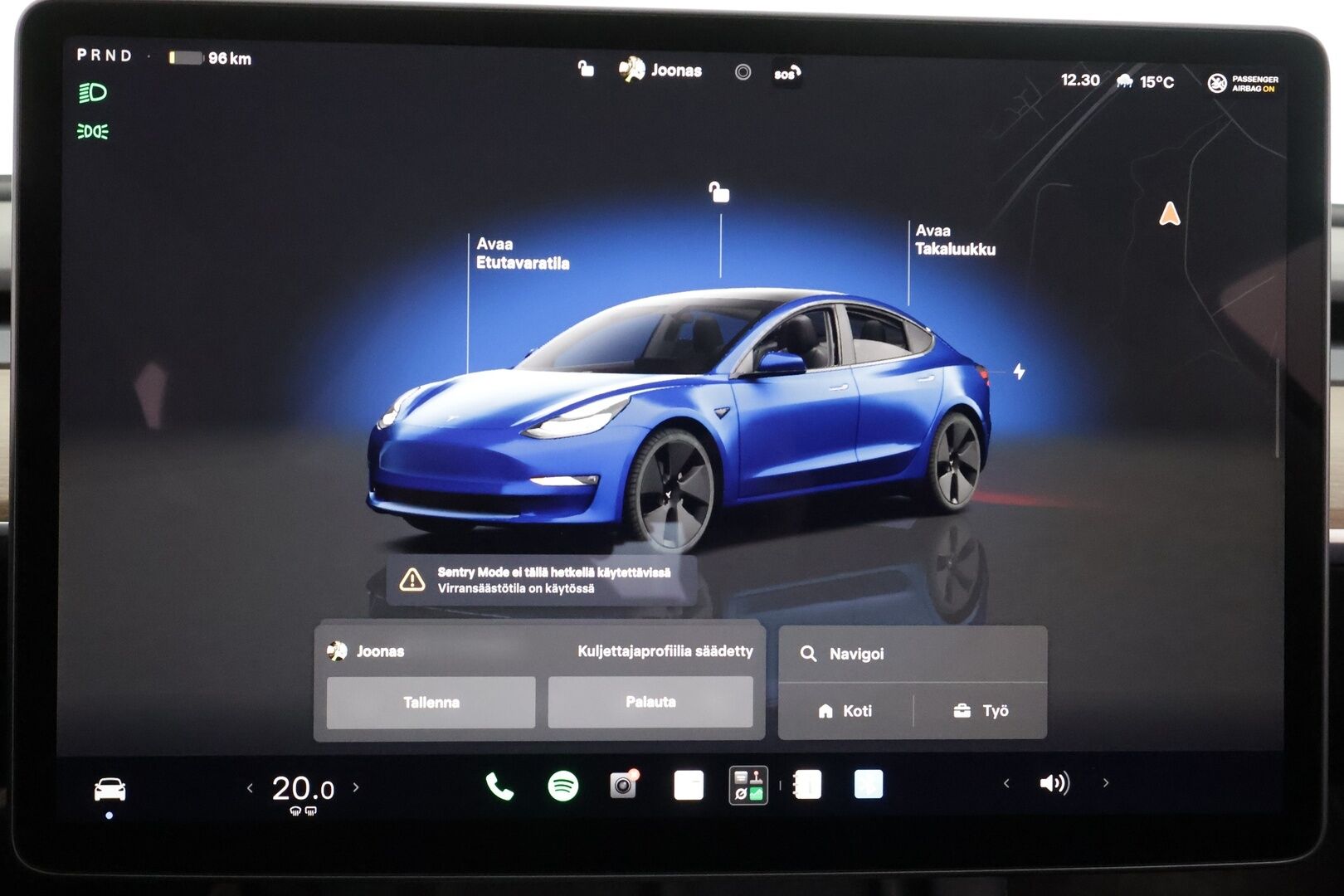 Tesla Model 3 2023 Long Range - | FSD | Acceleration Boost | 1-om suomiauto | ACC | ILP | Matrix | Premium Audio | Ryzen | Lasikatto | Sähkönahat | Muistipenkki | 2x renkaat aluin | 