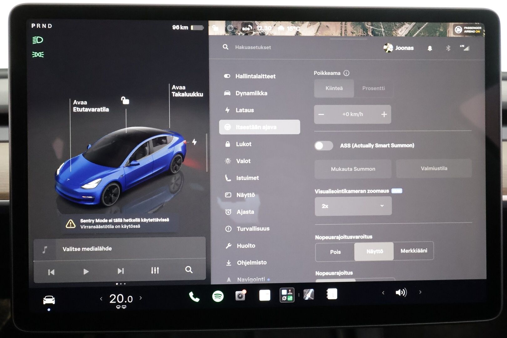 Tesla Model 3 2023 Long Range - | FSD | Acceleration Boost | 1-om suomiauto | ACC | ILP | Matrix | Premium Audio | Ryzen | Lasikatto | Sähkönahat | Muistipenkki | 2x renkaat aluin | 
