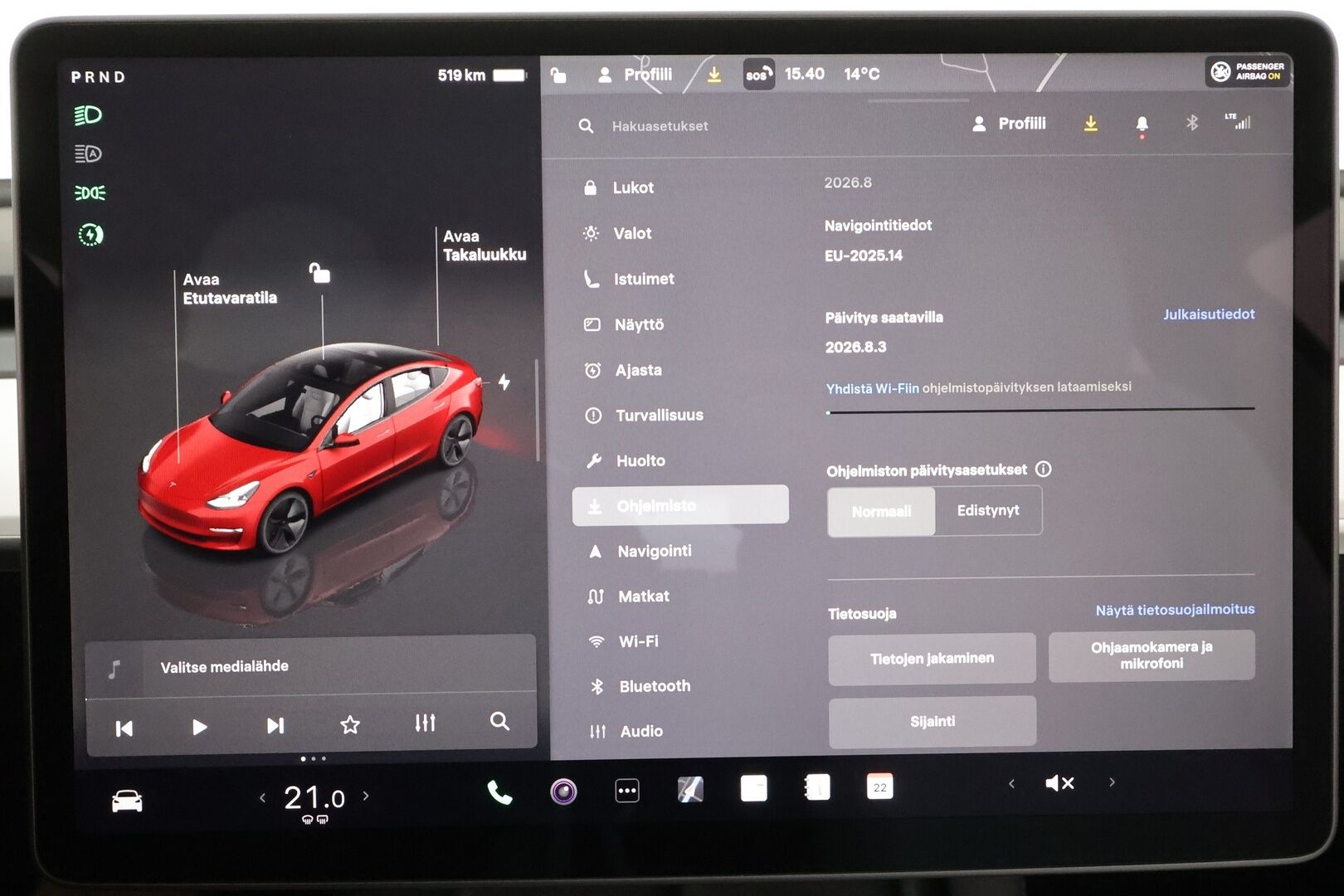 Tesla Model 3 2023 Long Range * ILP / ACC / Lasikatto / Matrix-LED / P.Kamera / Muistipenkki / Premium Audio / Navi / Keyless * - 1-om Suomi-auto / Kahdet renkaat aluvanteilla - HULLUT AVAJAISHULINAT KORKOTARJOUS 3,29 %