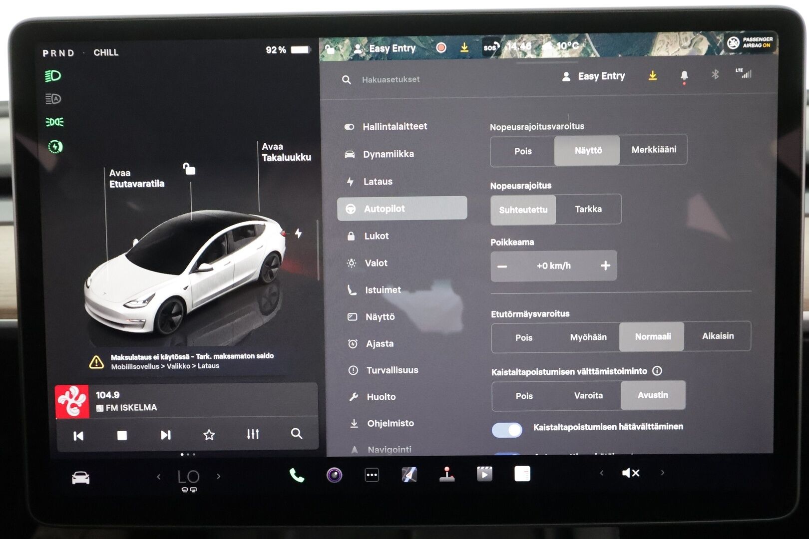 Tesla Model 3 2023 RWD * ILP / ACC / Lasikatto / Premium Speakers / P.Kamera / Matrix-LED / Muistipenkki / Kaistavahti * - Suomi-auto / Akku kuntotarkastettu / 2x Latauskaapelit