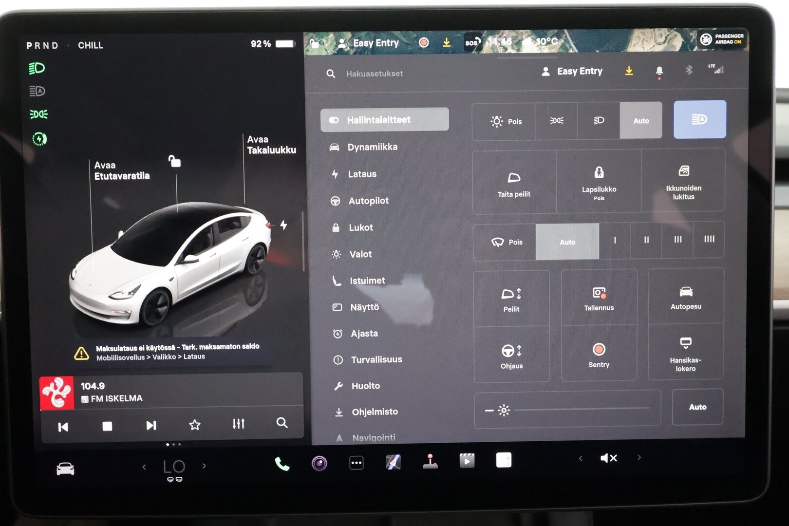 Tesla Model 3 2023 RWD * ILP / ACC / Lasikatto / Premium Speakers / P.Kamera / Matrix-LED / Muistipenkki / Kaistavahti * - Suomi-auto / Akku kuntotarkastettu / 2x Latauskaapelit