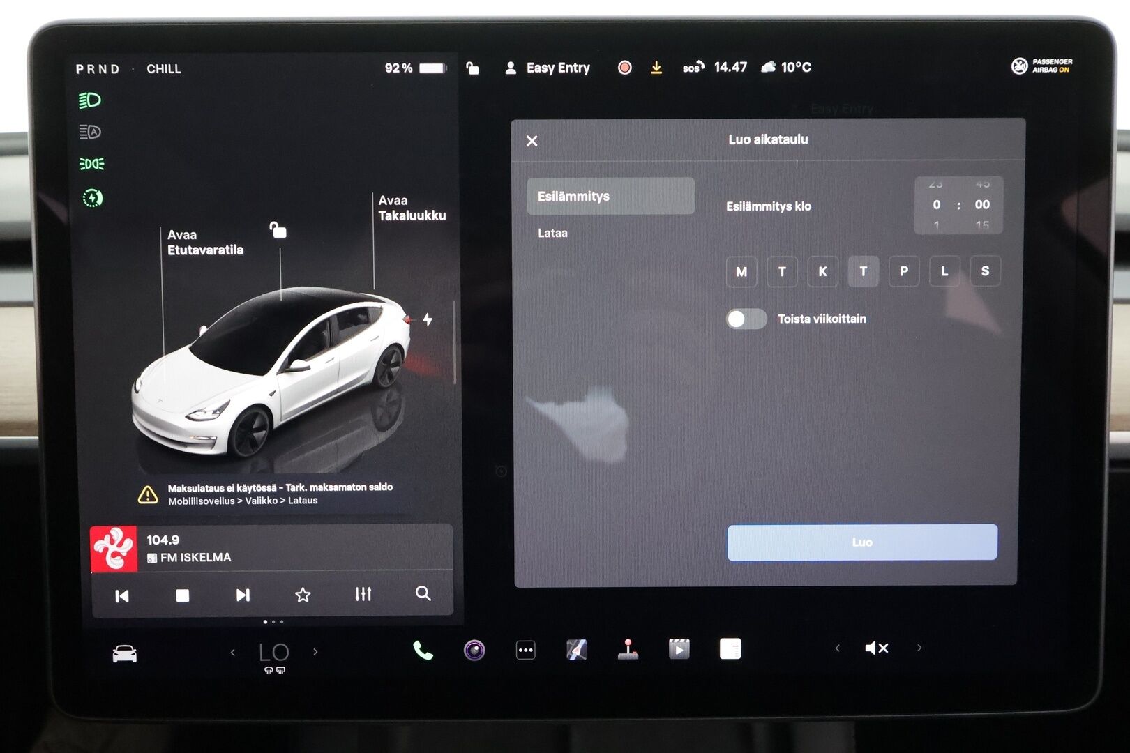Tesla Model 3 2023 RWD * ILP / ACC / Lasikatto / Premium Speakers / P.Kamera / Matrix-LED / Muistipenkki / Kaistavahti * - Suomi-auto / Akku kuntotarkastettu / 2x Latauskaapelit