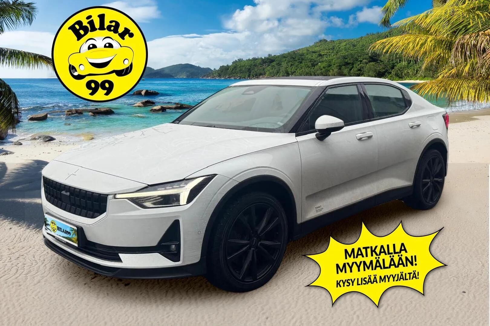 Polestar 2 2022 Long Range Dual Motor 300kW 78kWh * ILP / ACC / Vetokoukku / Panorama / H&K / 360-kamera * - Pilot ja Plus / Akku kuntotarkastettu / 2x vanteet - HULLUT JOULUT KORKOTARJOUS 2,49% 