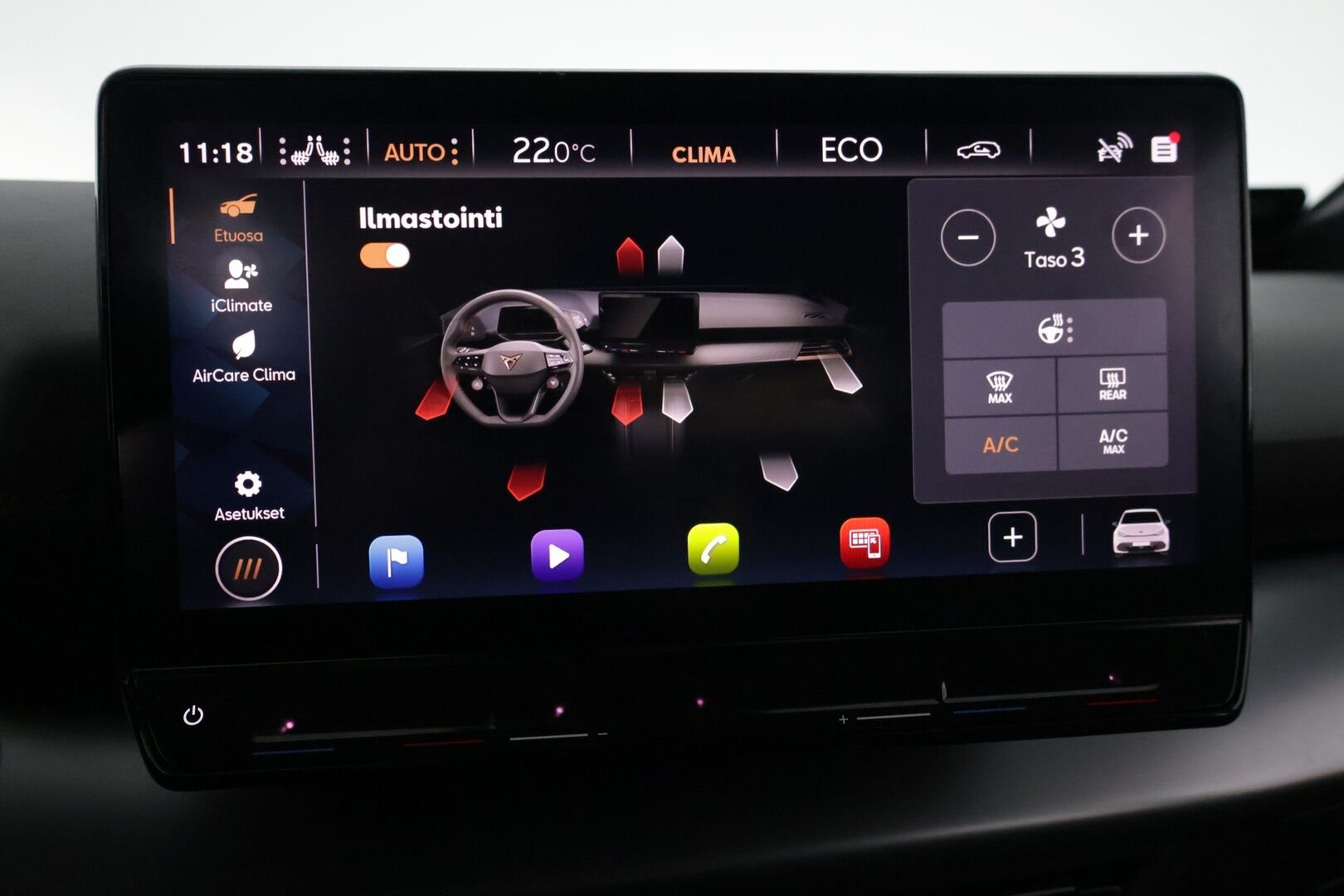 Cupra Born 2022 BORN Impulse 170 kW 77/82 kWh *Mukautuva alusta / Adapt. Vakkari / P. Kamera / Kaistavahti / HUD / Hierova penkki * - SOH 93% / Renkaat ajokuntoiset / Siisti maalipinta / Yksilö! * - HULLU BLACKWEEK KORKOTARJOUS 2,49%