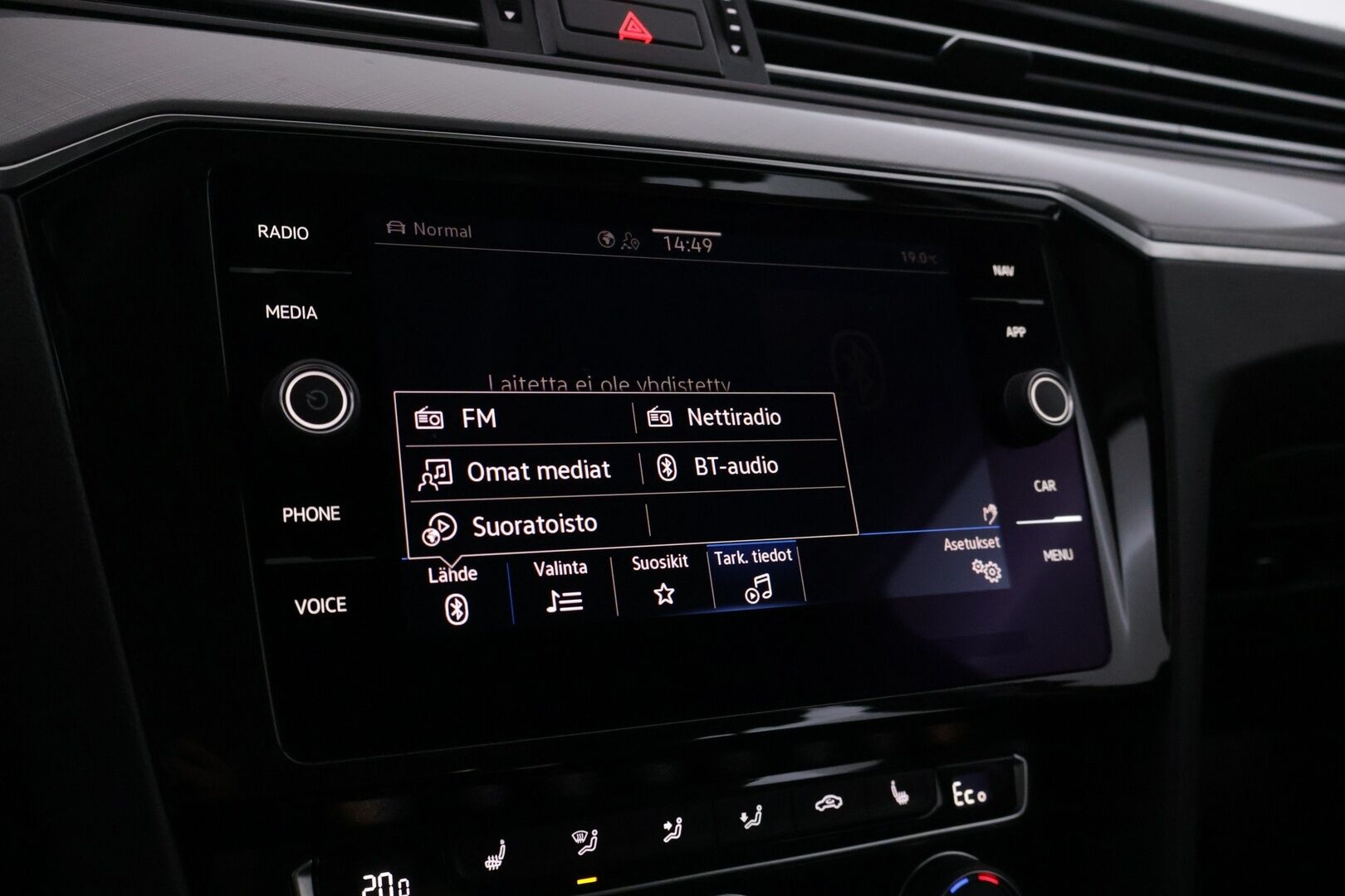 VOLKSWAGEN PASSAT 2020 Sedan GTE Premium Plug-In Hybrid 160 kW DSG-aut. * Adapt.Vakkari / Webasto / Kaistavahti / IQ.Lights / P.Kamera / Navi / Apple&Android / Koukku * - Merkkiliikkeen huoltohistoria! / Huippu varusteet! - HULLUT VÄLIPÄIVÄT KORKOTARJOUS 2,49%