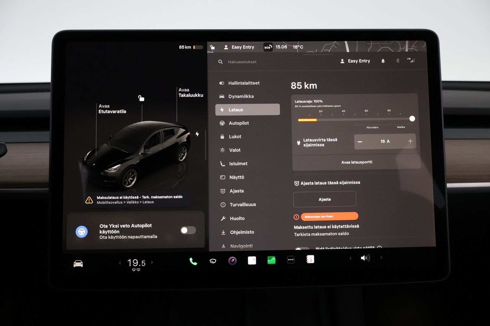 Tesla Model Y 2024 Long Range - 1-Omisteinen Suomiauto / Vetokoukku / Lämpöpumppu / Matrix LED / P.Kamera / Adapt.Vakkari / Lasikatto / 2x Vanteet / Juuri saapunut Tampereelle!