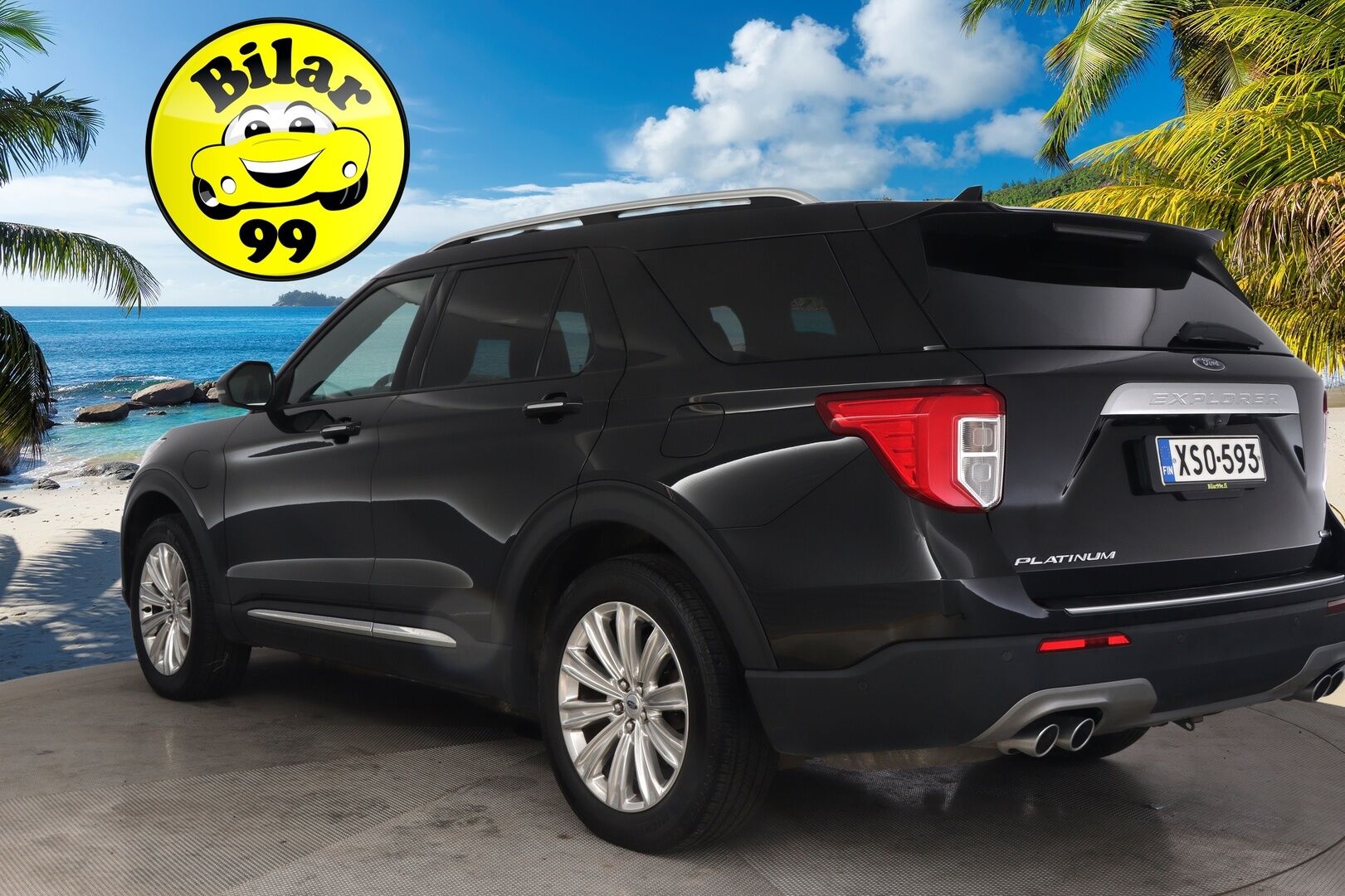 Ford Explorer 2020 3,0 V6 Ecoboost 457hv PHEV A10 AWD Platinum 5-ovinen ** ACC / Ilmastoidut nahat  / 360° / BLIS / - * Panorama / Vetokoukku / Lämmitettävä tuulilasi* 